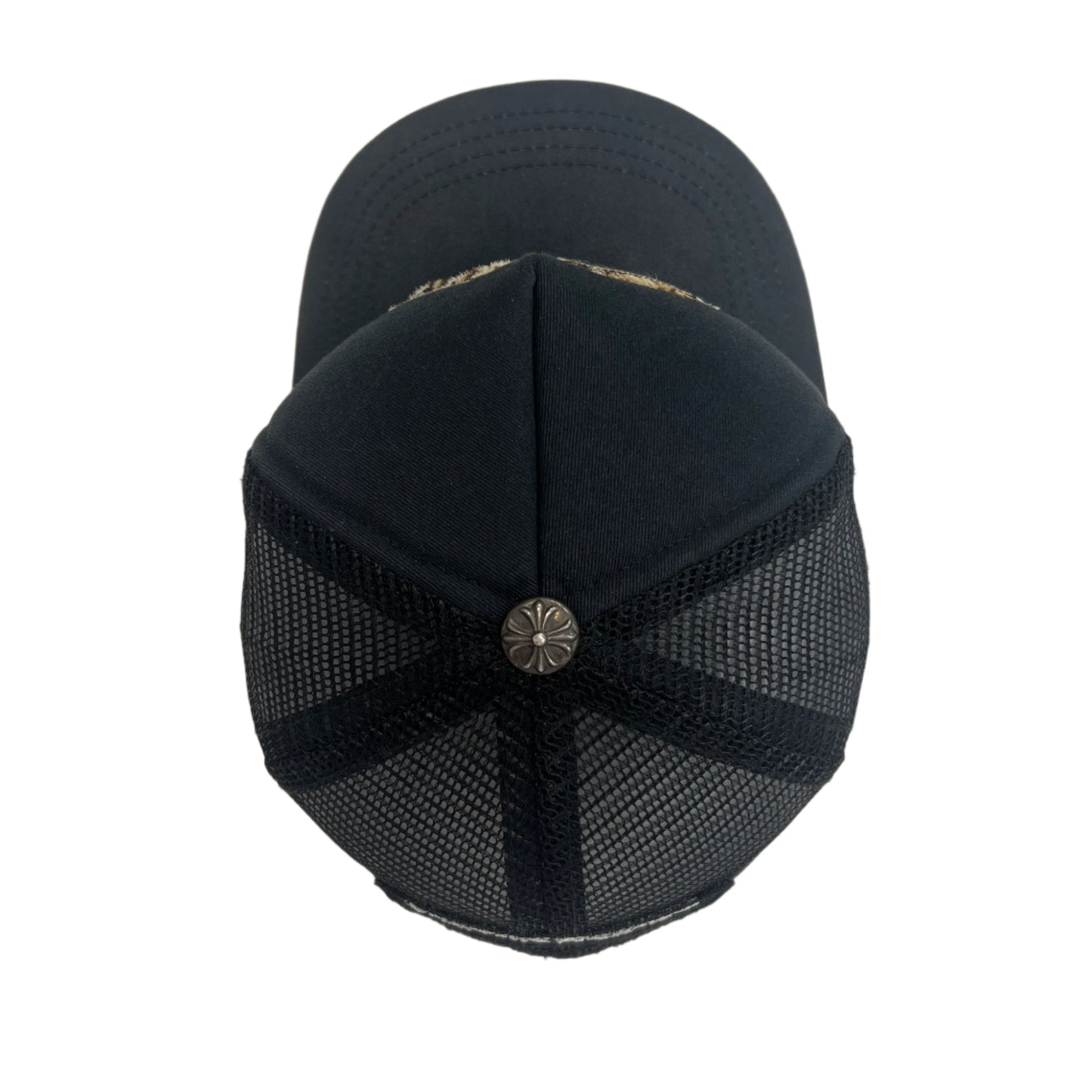 Chrome Hearts Matty Boy Fuzzy Cheetah Print Chomper Trucker Hat