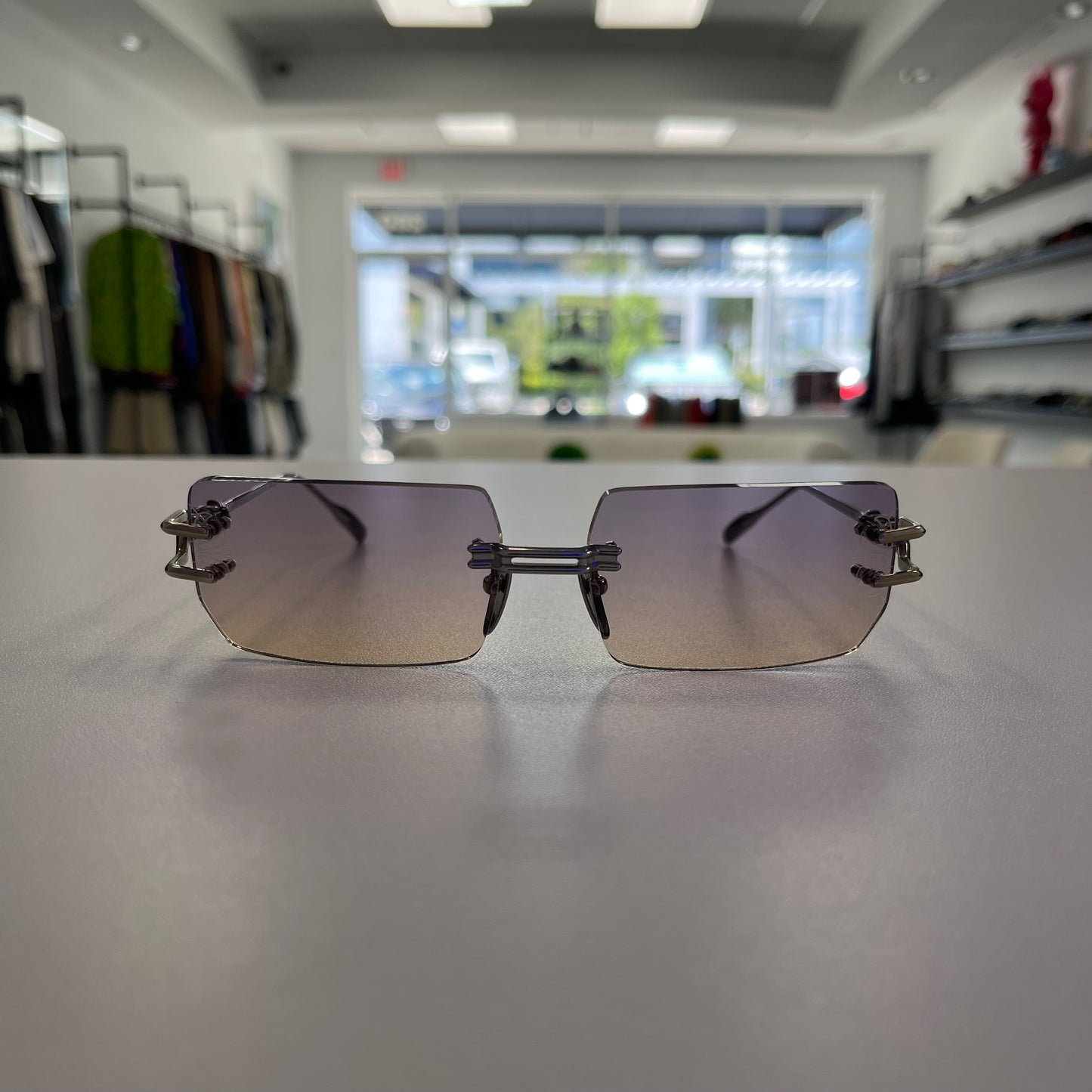 Chrome Hearts Lordie Square Silver Glasses