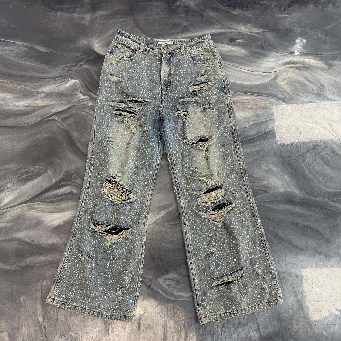 Vale Forever Rhinestone Blue Denim Jeans