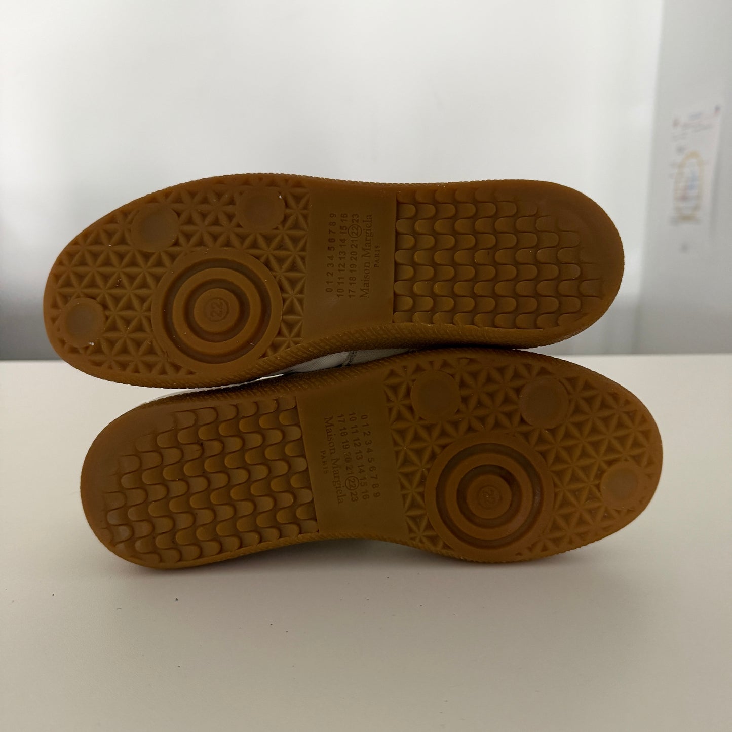 Maison Margiela Replica Leather & Suede Sneakers (Used)(No Box)