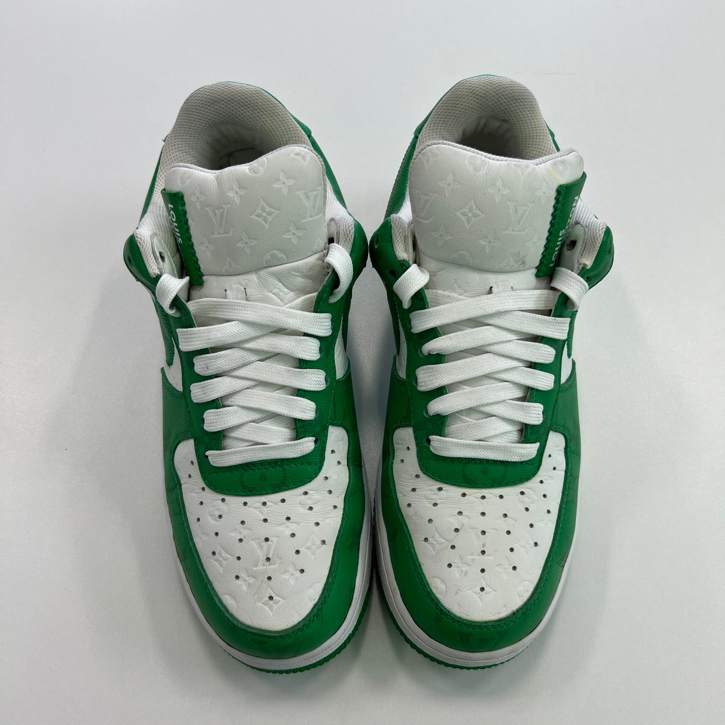 Louis Vuitton x Off-White x Air Force 1 Low White Gym Green (USED NO BOX)