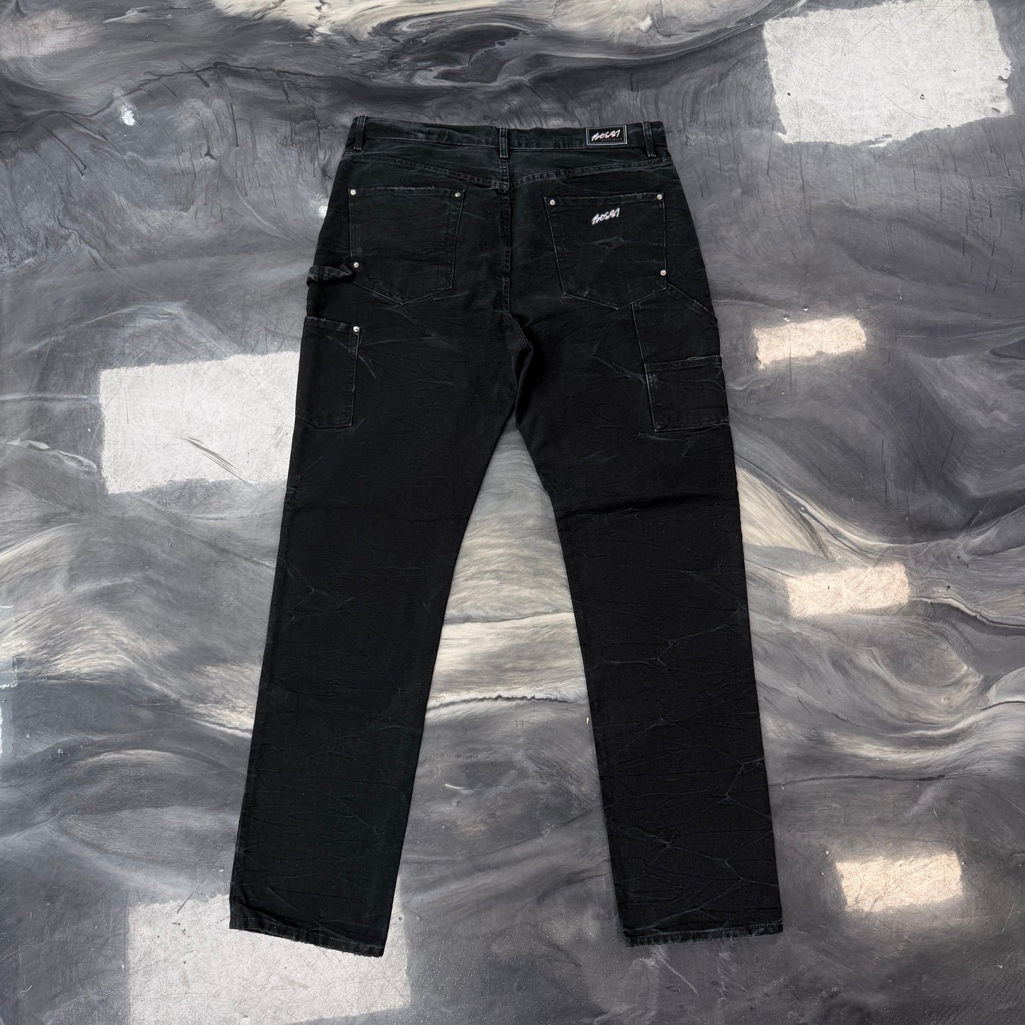 Bossi double knee carpenter pant black