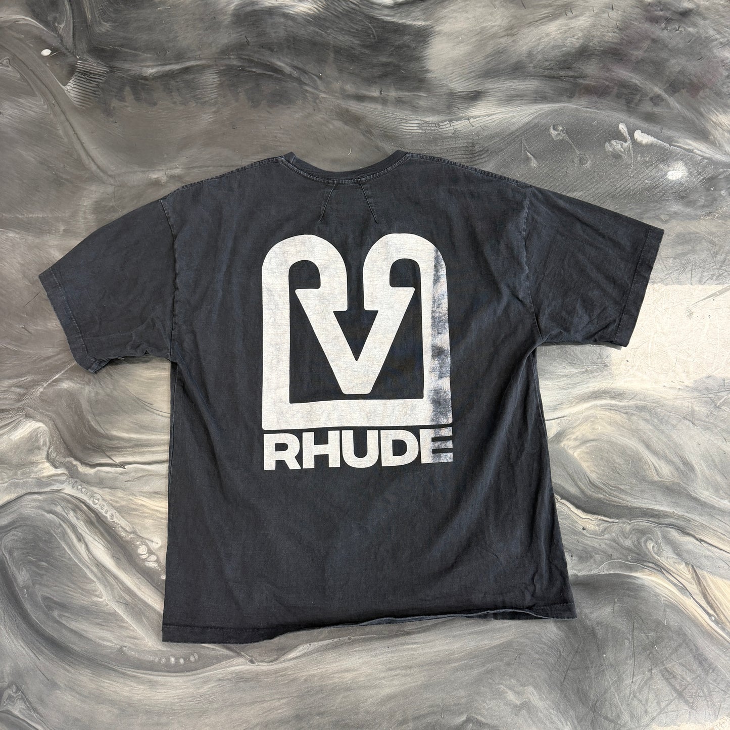 Rhude Black Cat Vintage Washed Tee