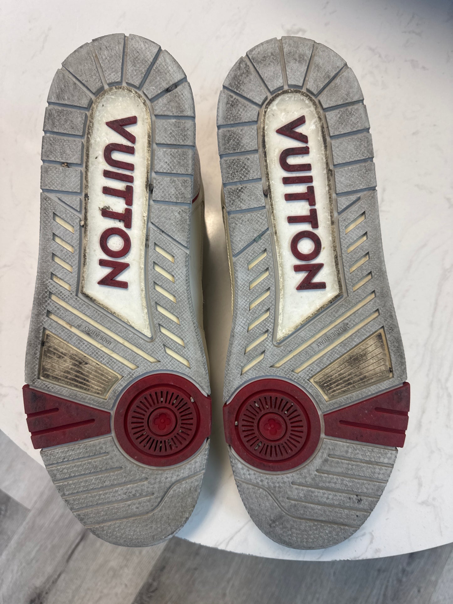 Louis Vuitton Trainer Red Mesh (USED NO BOX)