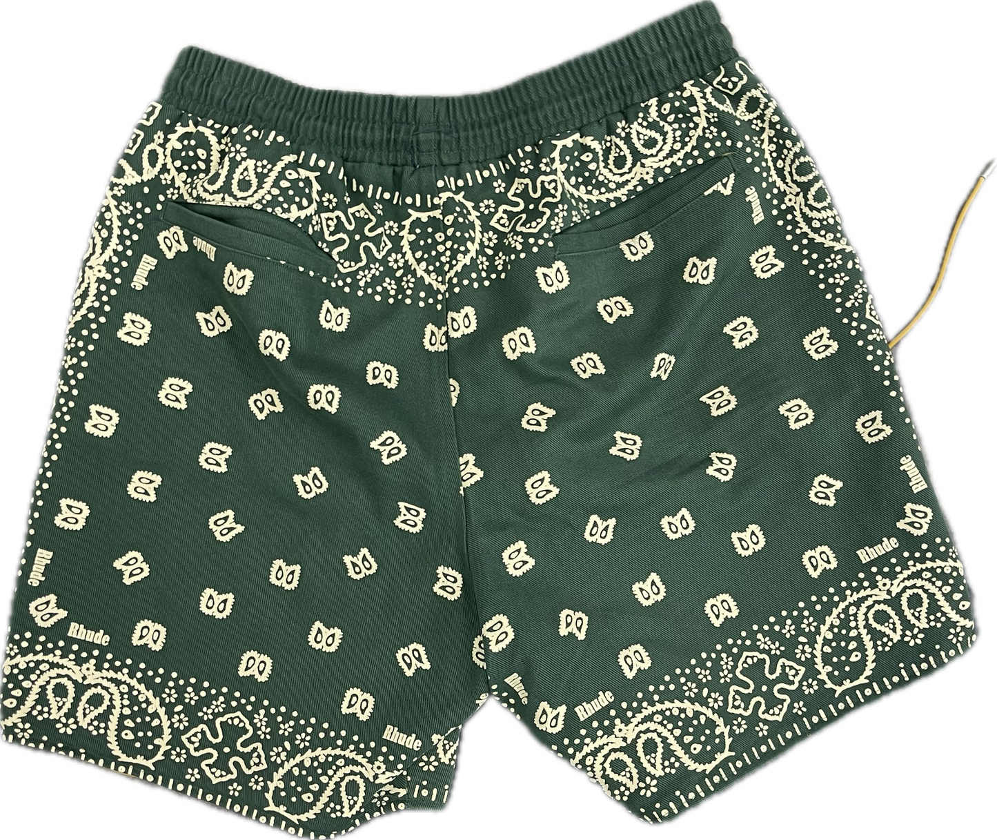 RHUDE Paisley Green Shorts