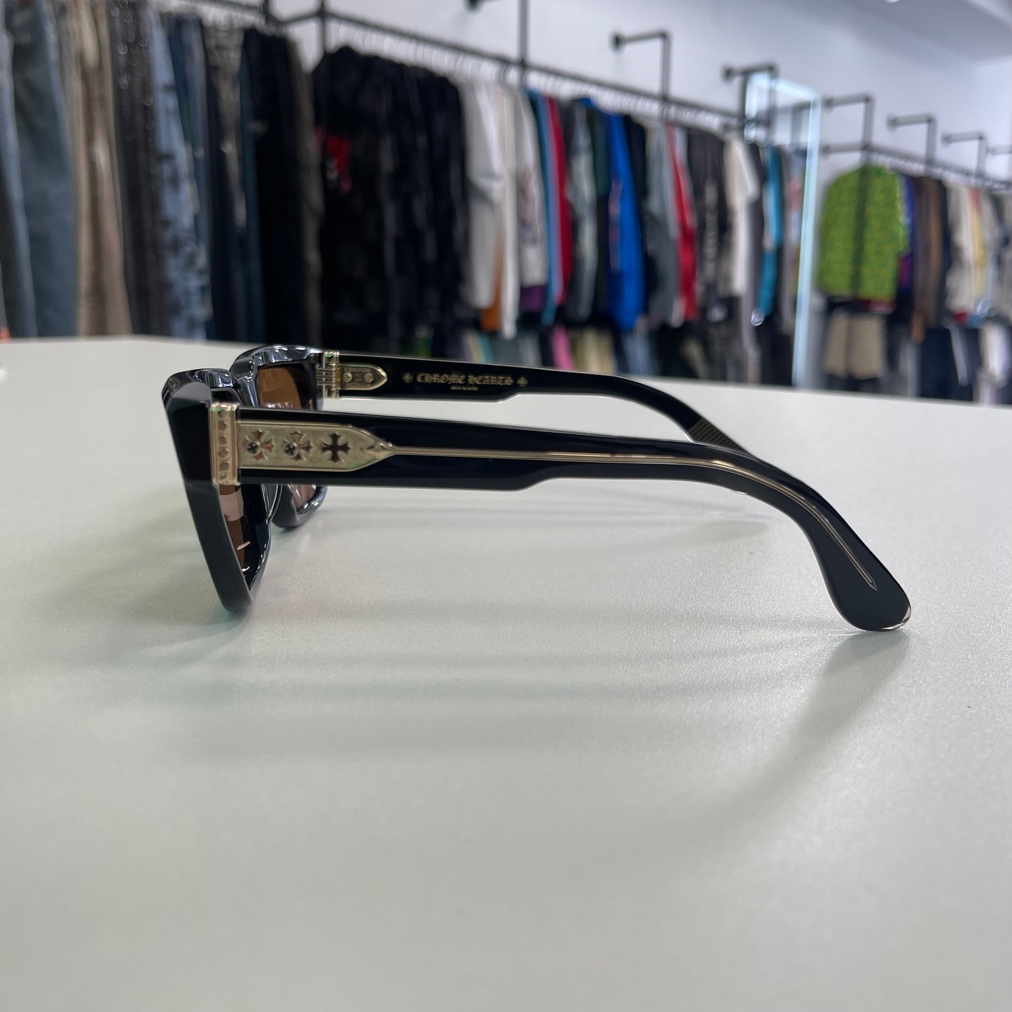 Chrome Hearts Midixathrill I Black & Gold Glasses