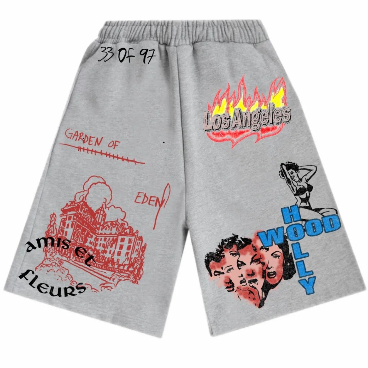 Amis West Hollywood Heather Grey Sweat-shorts