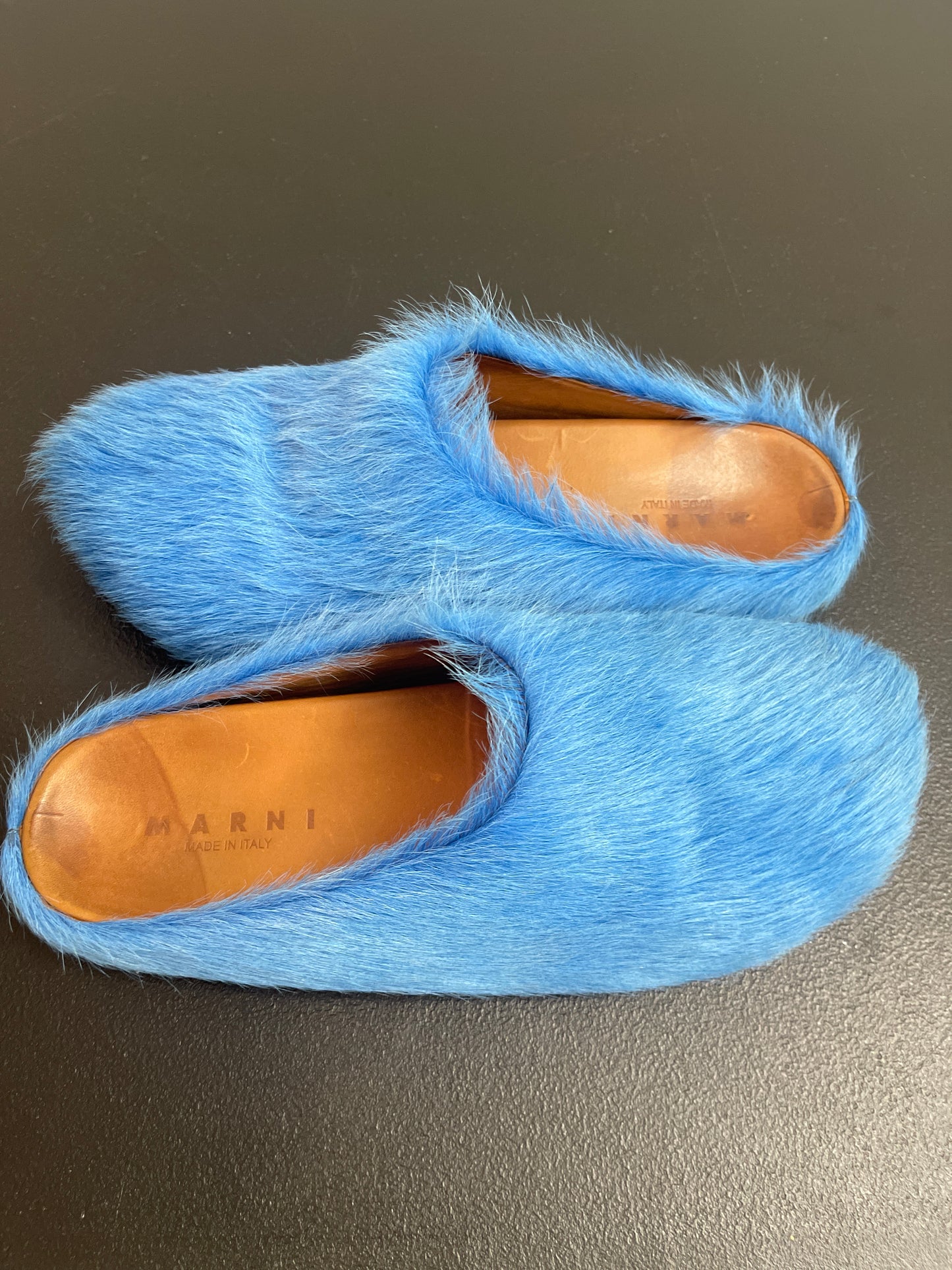 Marni Blue Fussbet Slip Ons (USED)