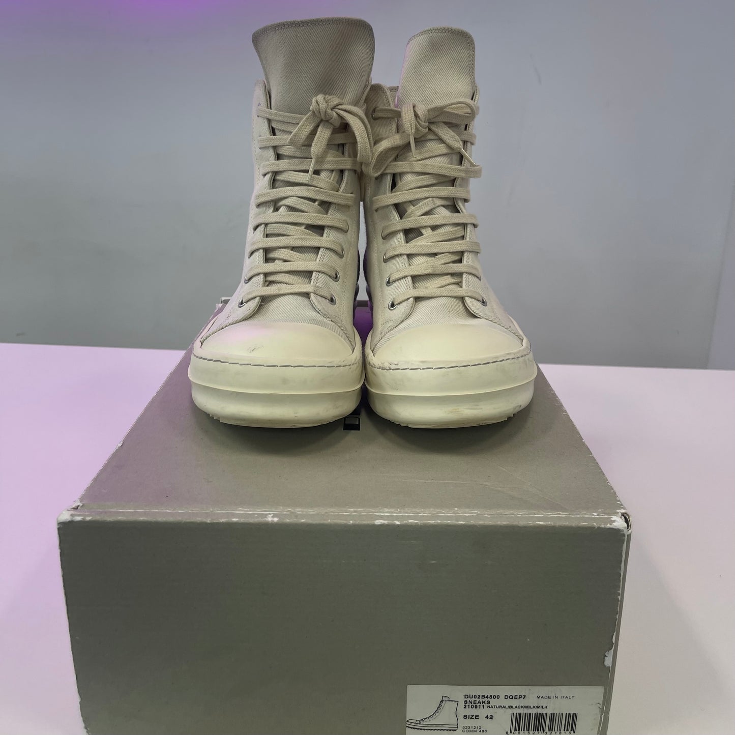 Rick Owens DRKSHDW Strobe Cotton Denim High Toothface Minimal Smile Ramone’s (Used)
