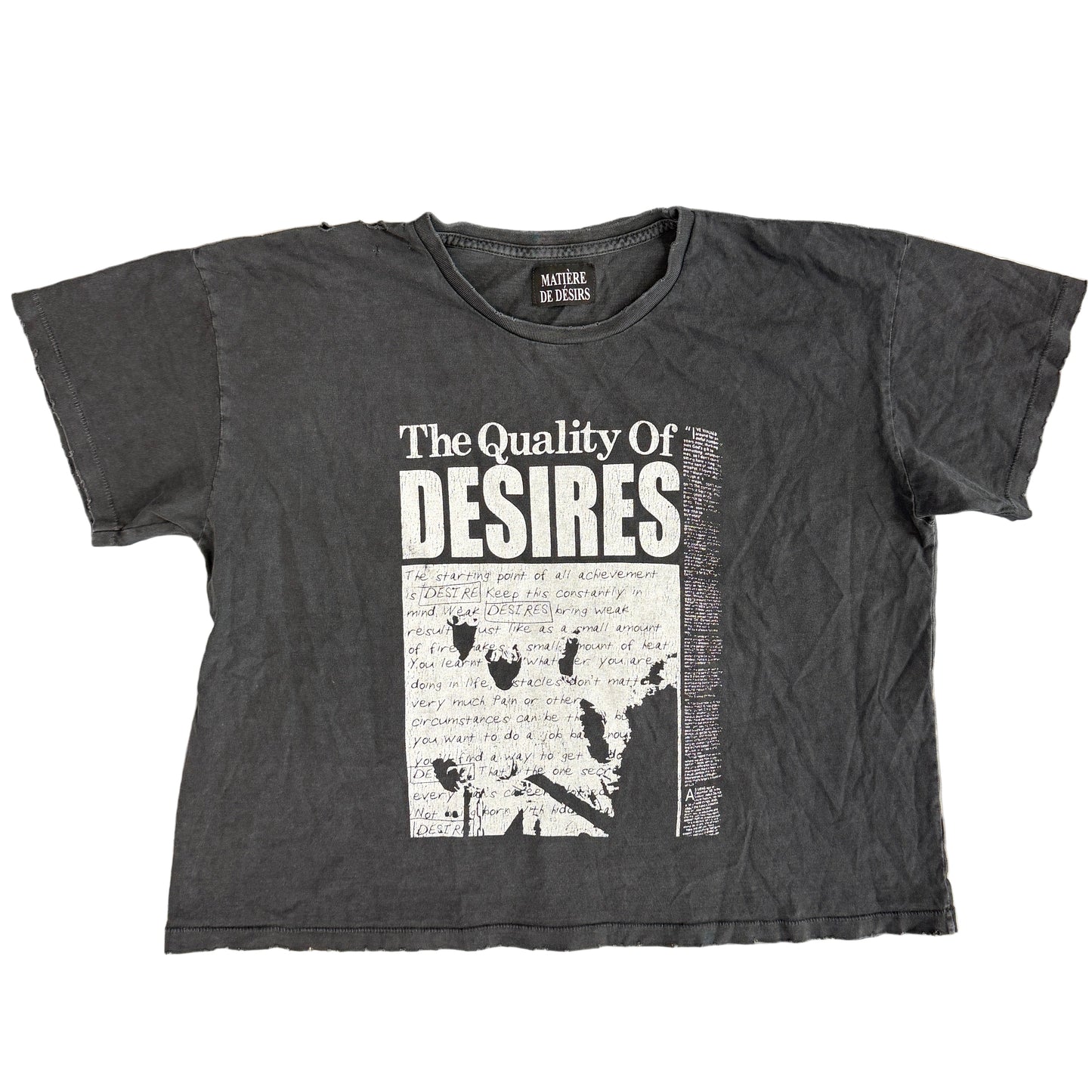 Matière De Désirs Quality Of Desires Tee Vintage Black