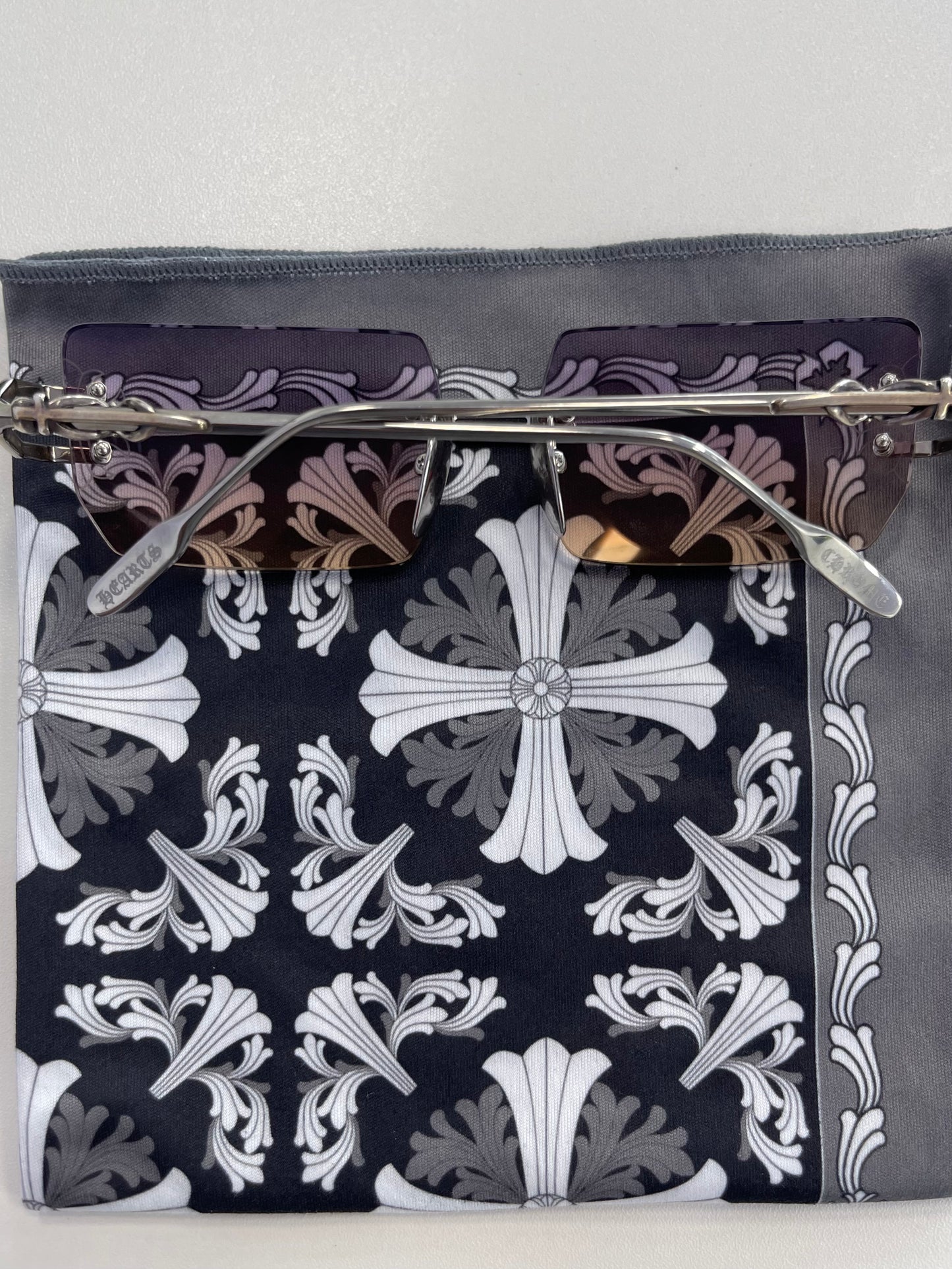 Chrome Hearts Lordie Square Silver Glasses