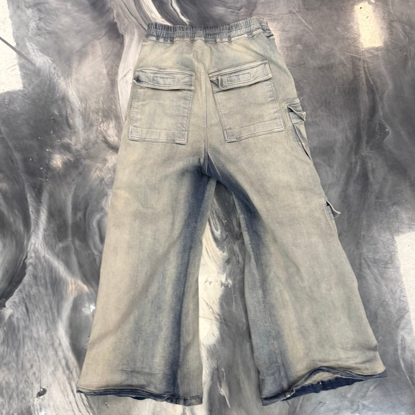 Rick Owen Sky Denim Cargo Bela