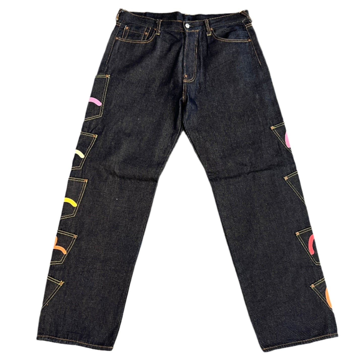 Evisu Multi Pocket Blue Denim Jeans