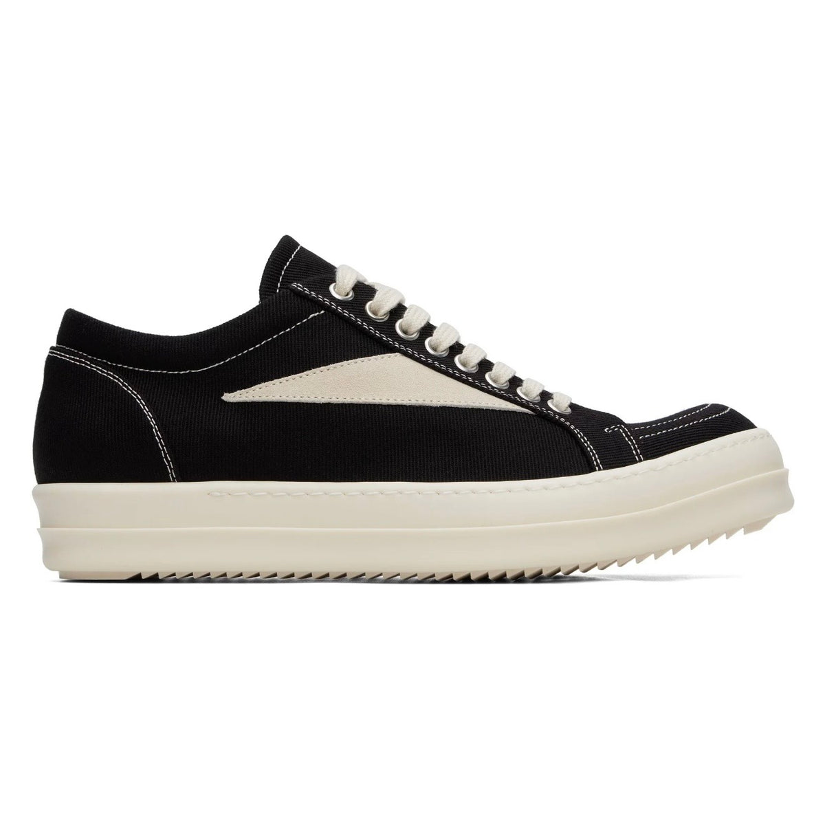 Rick Owens DRKSHDW Temple Vintage Low Sneaks – Black/Milk/Milk