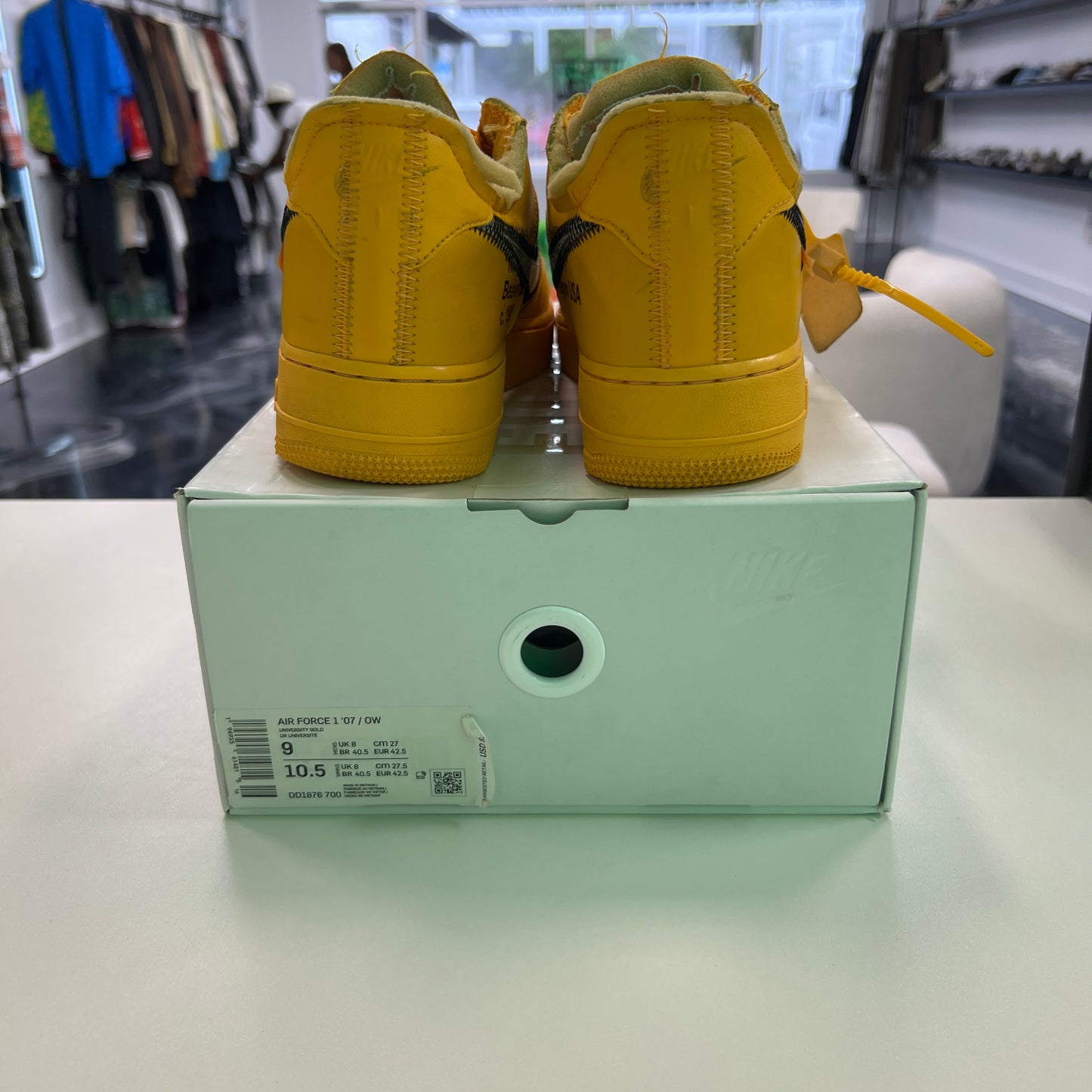 Nike Air Force 1 Low Off-White ICA University Gold (USED)