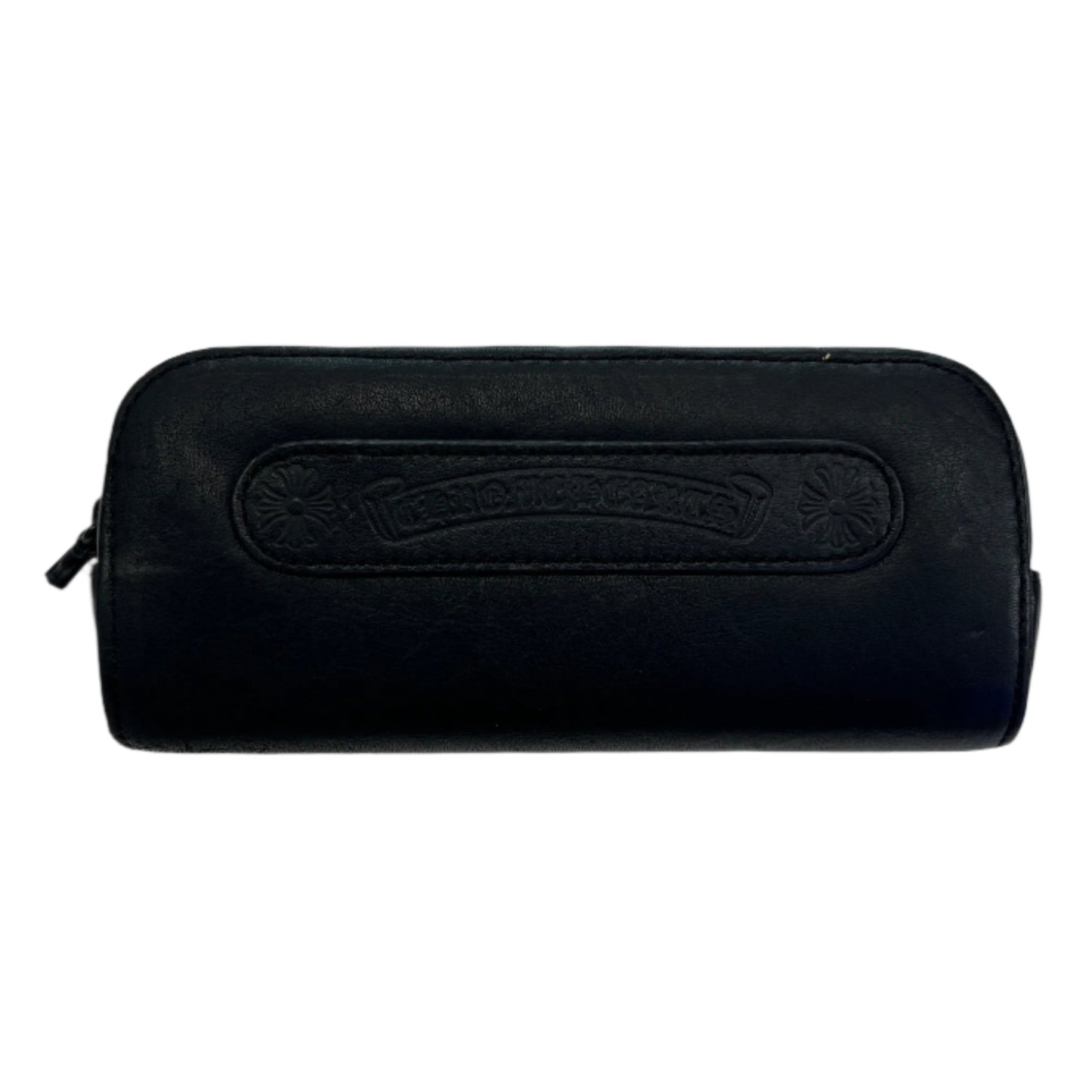 Chrome Hearts Black Leather Glasses Case