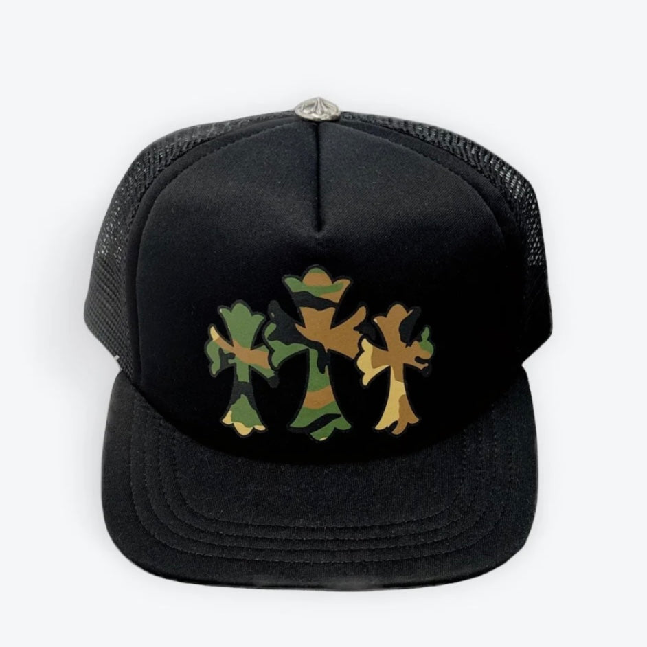 Chrome Hearts King Taco Trucker Hat Black/Camo