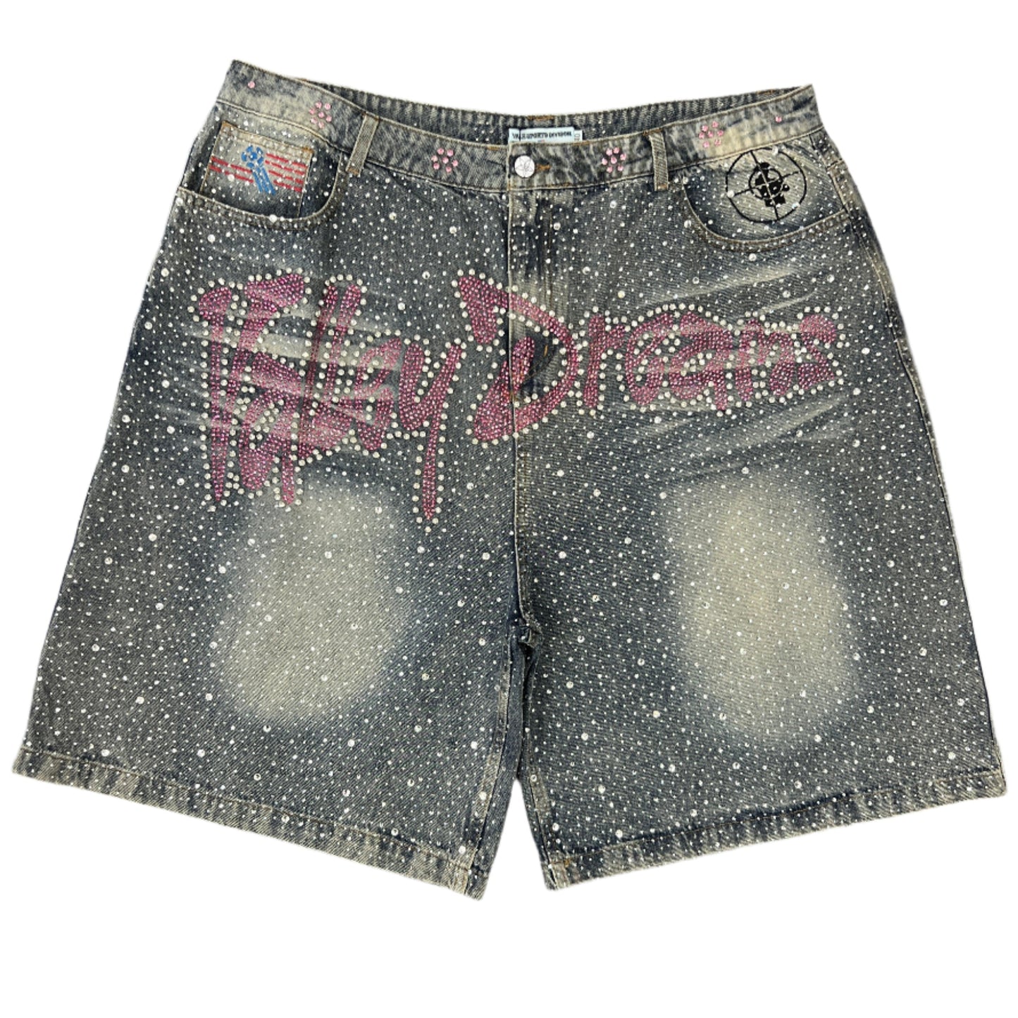 Vale Valley Dreams Crystal Denim Jorts Blue