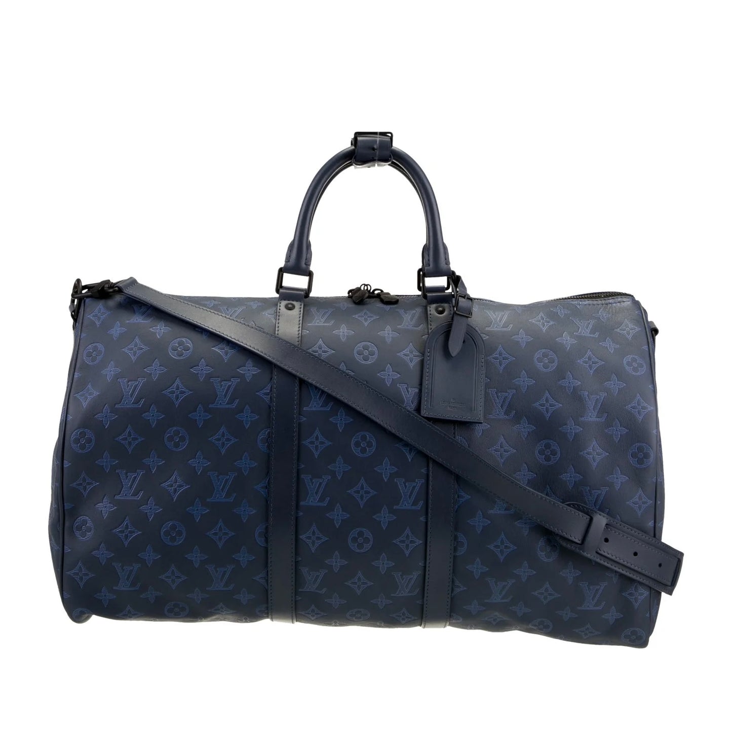Louis Vuitton Keepall Bandouliere Bag Monogram Shadow Leather 50