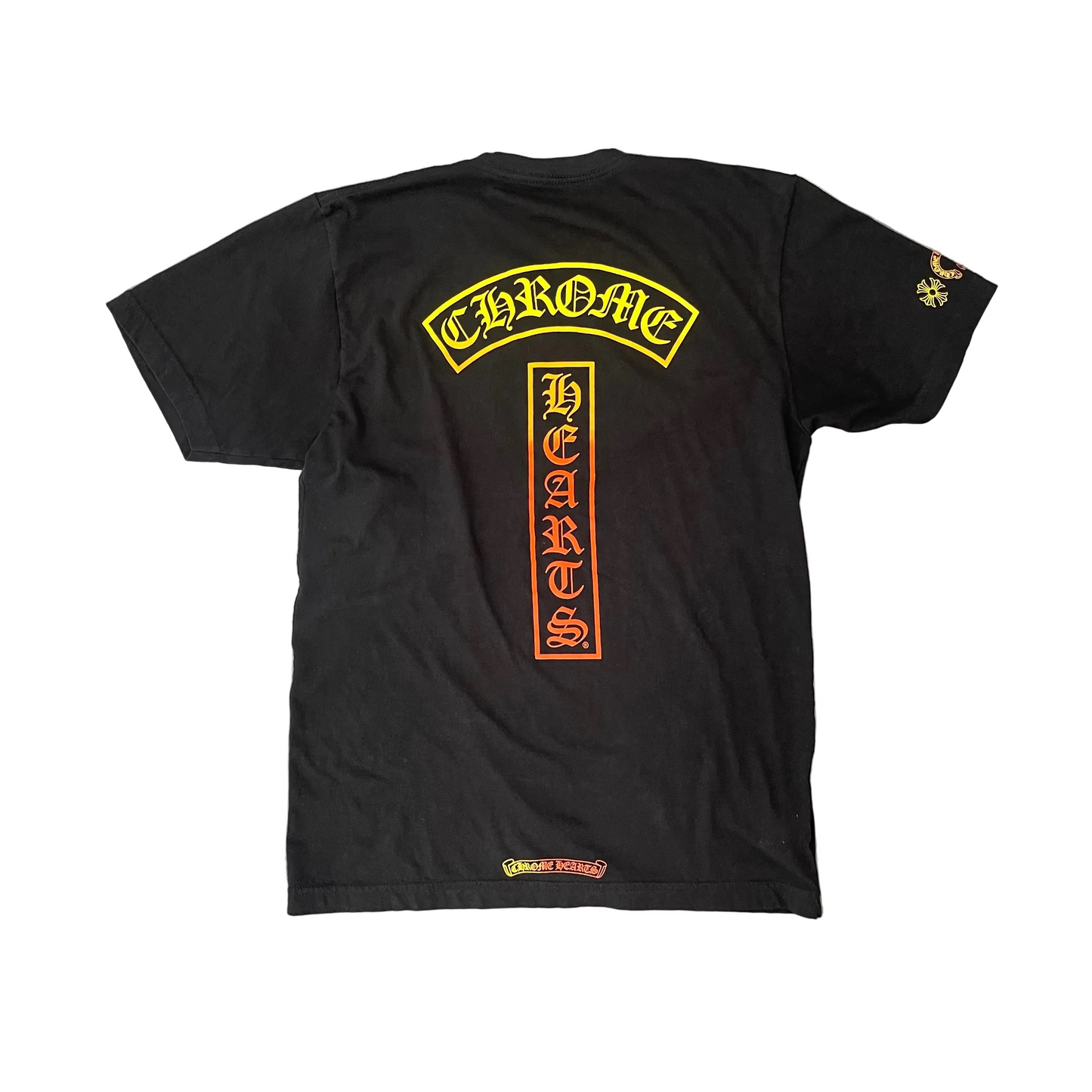 Chrome Hearts Gradient T Bar Script Logo Short Sleeve T-shirt