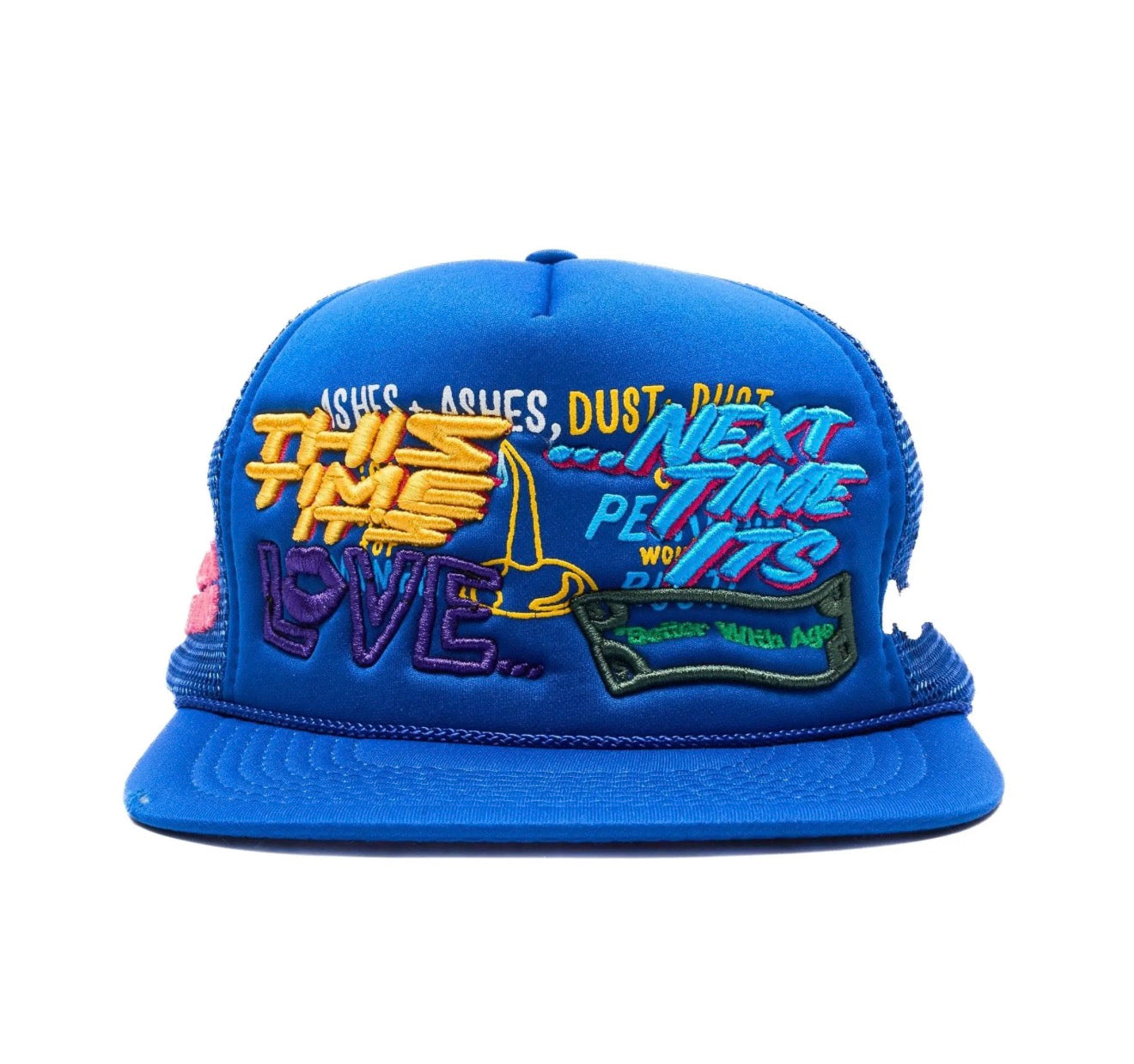 Better with age This Time Its Vintage Strapback Trucker Hat Blu