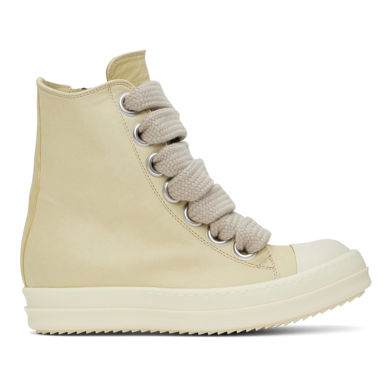 RICK OWENS Beige Hollywood Jumbolace Hightop Ramone (USED)