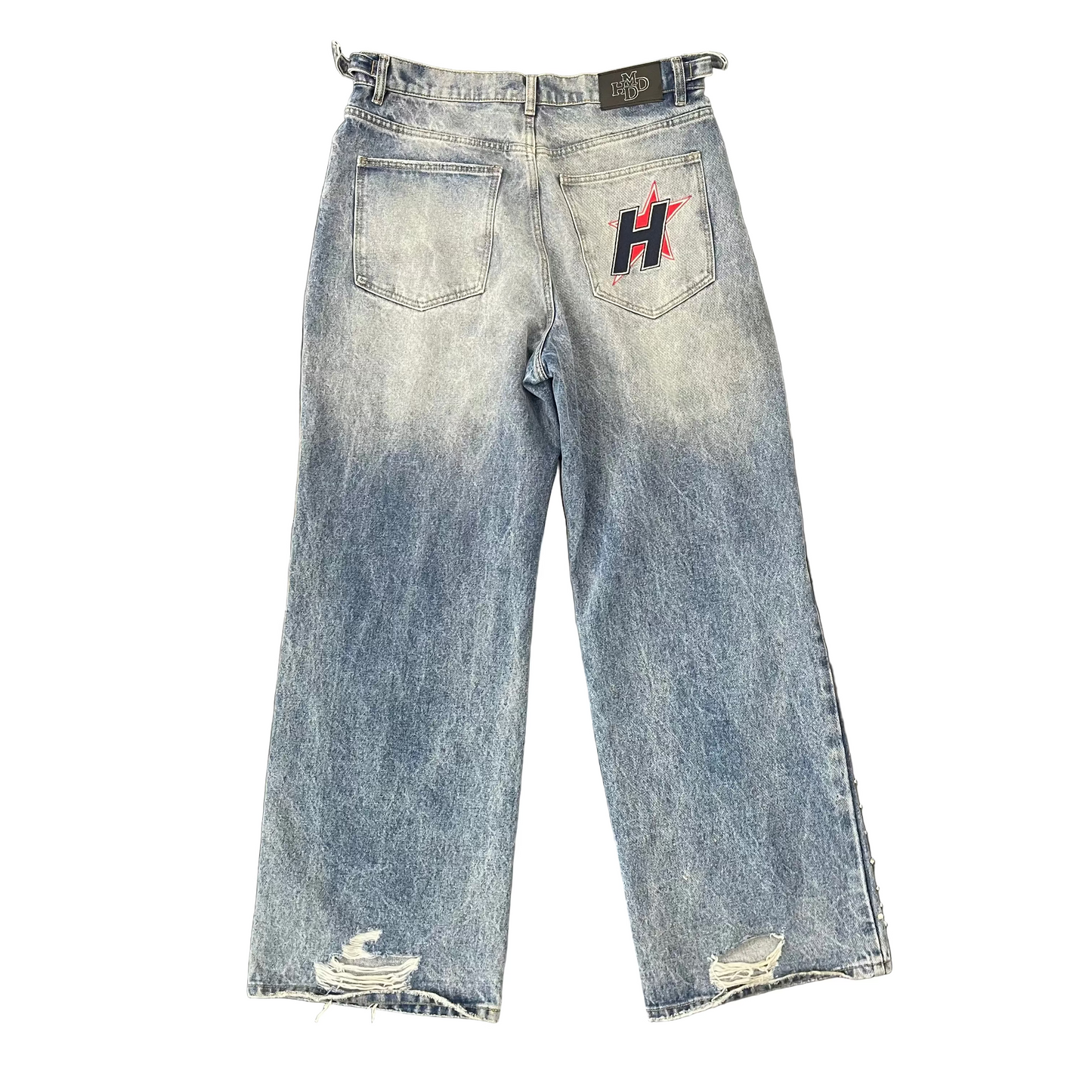 HMDD H-Star Crystal Baggie Jeans