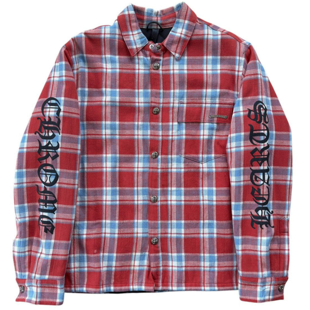 Chrome Hearts Work'n Padded Lined Plaid Flannel Jacket