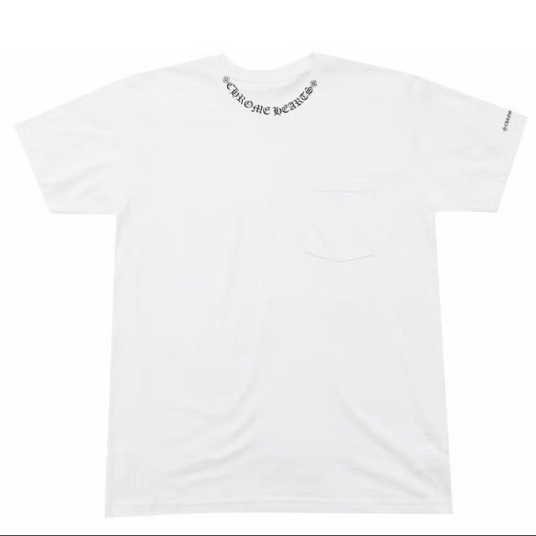 Chrome Hearts White Neck Logo Tee