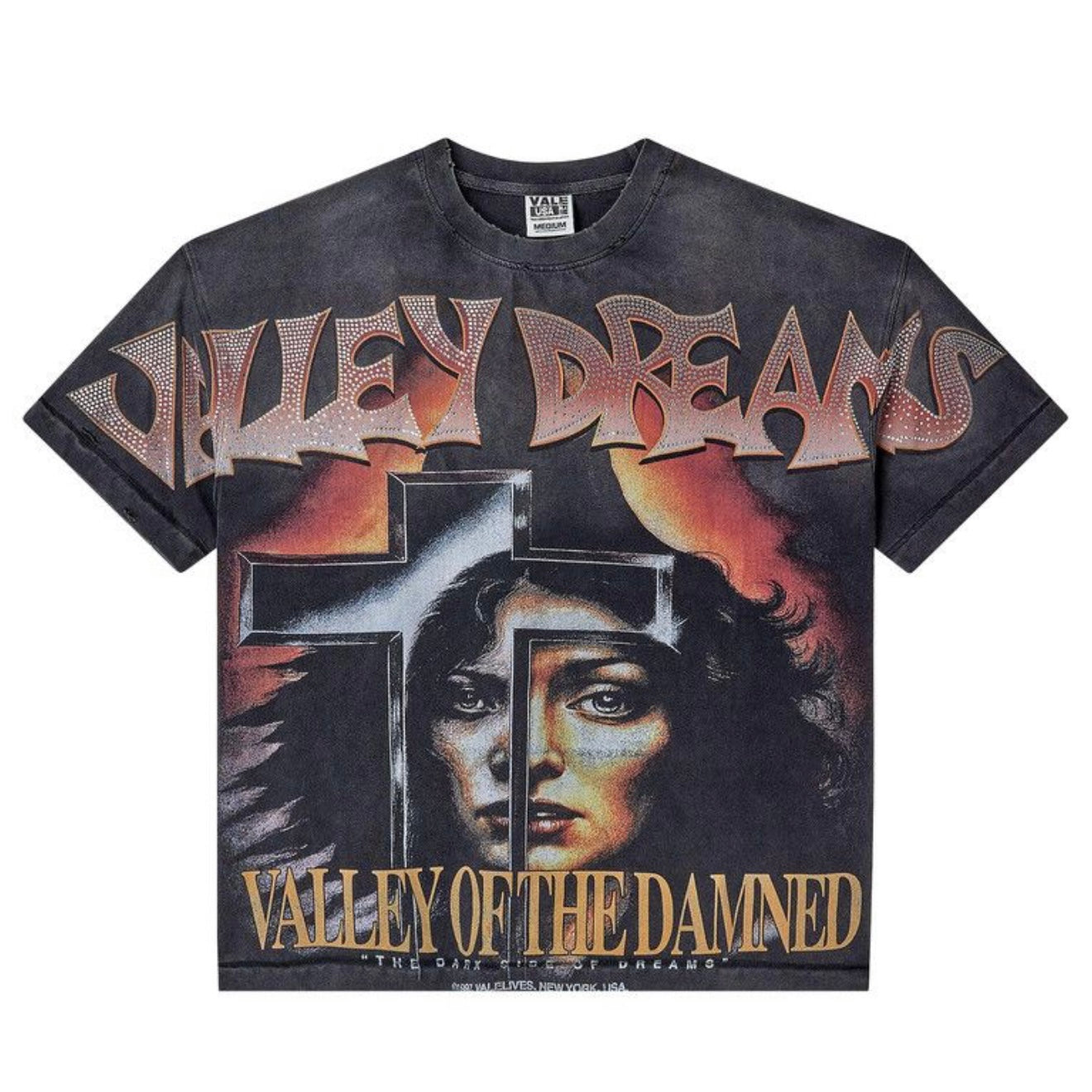 Vale Forever Damned Bling Tee Washed Black