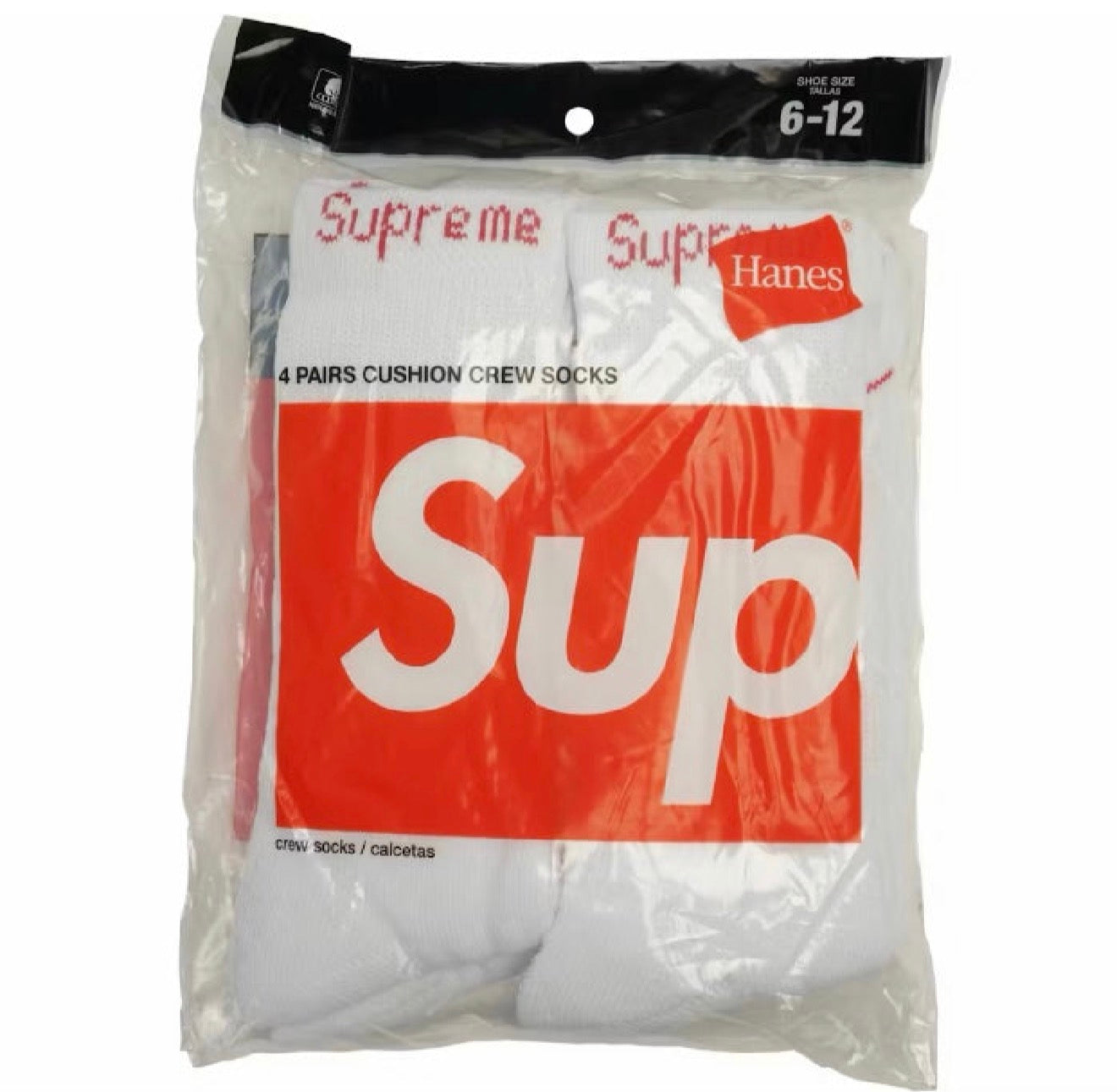 Supreme Hanes Crew Socks White (1 Pair)