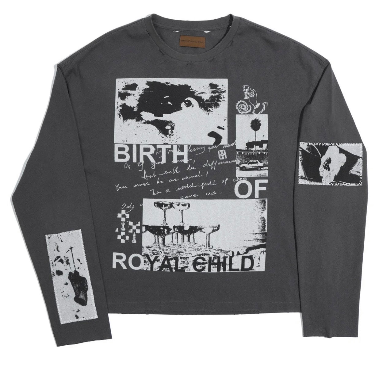 Birth Of A Royal Child 90s Hollywood Long Sleeve Tee BLK