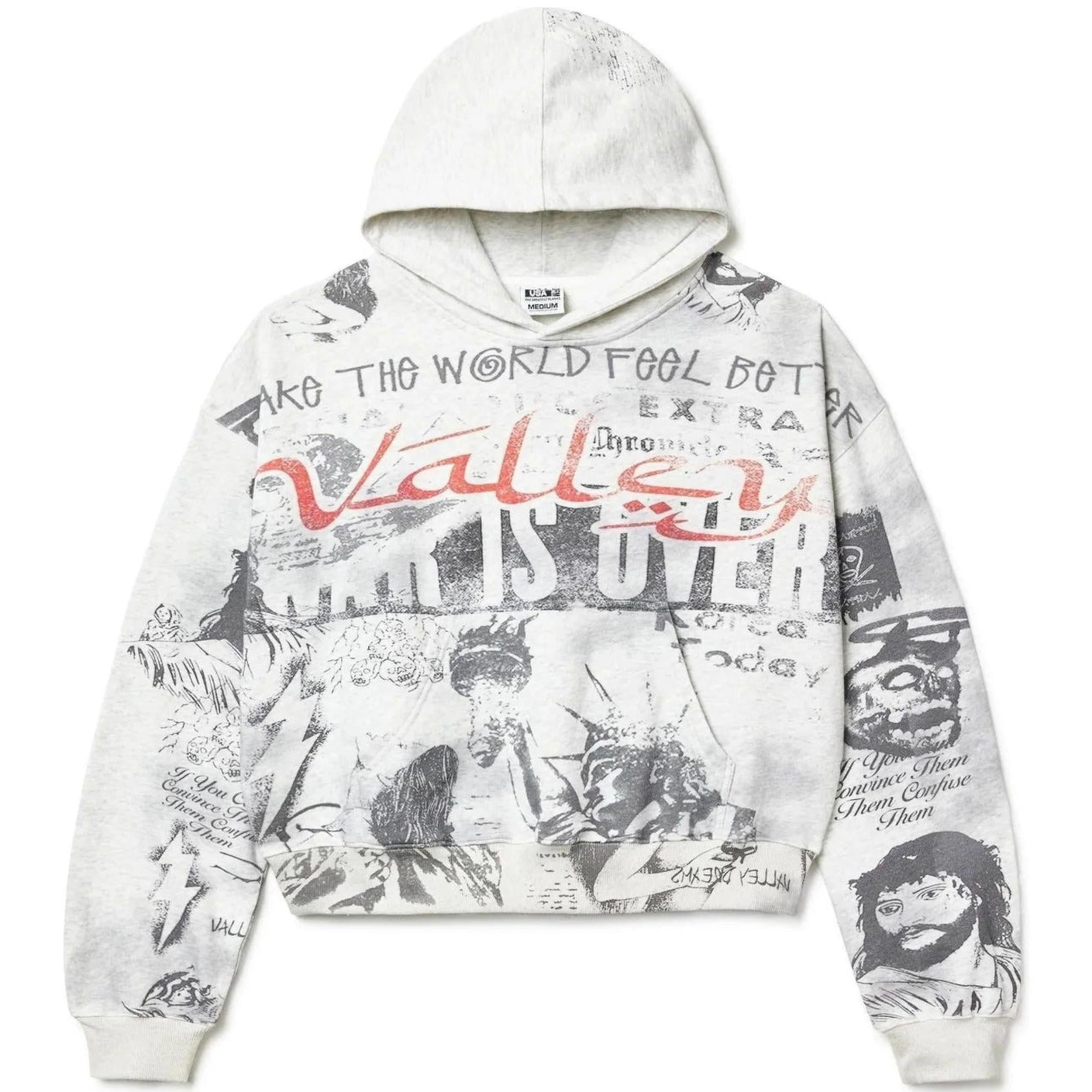 Vale Mural Pullover Hoodie Grey
