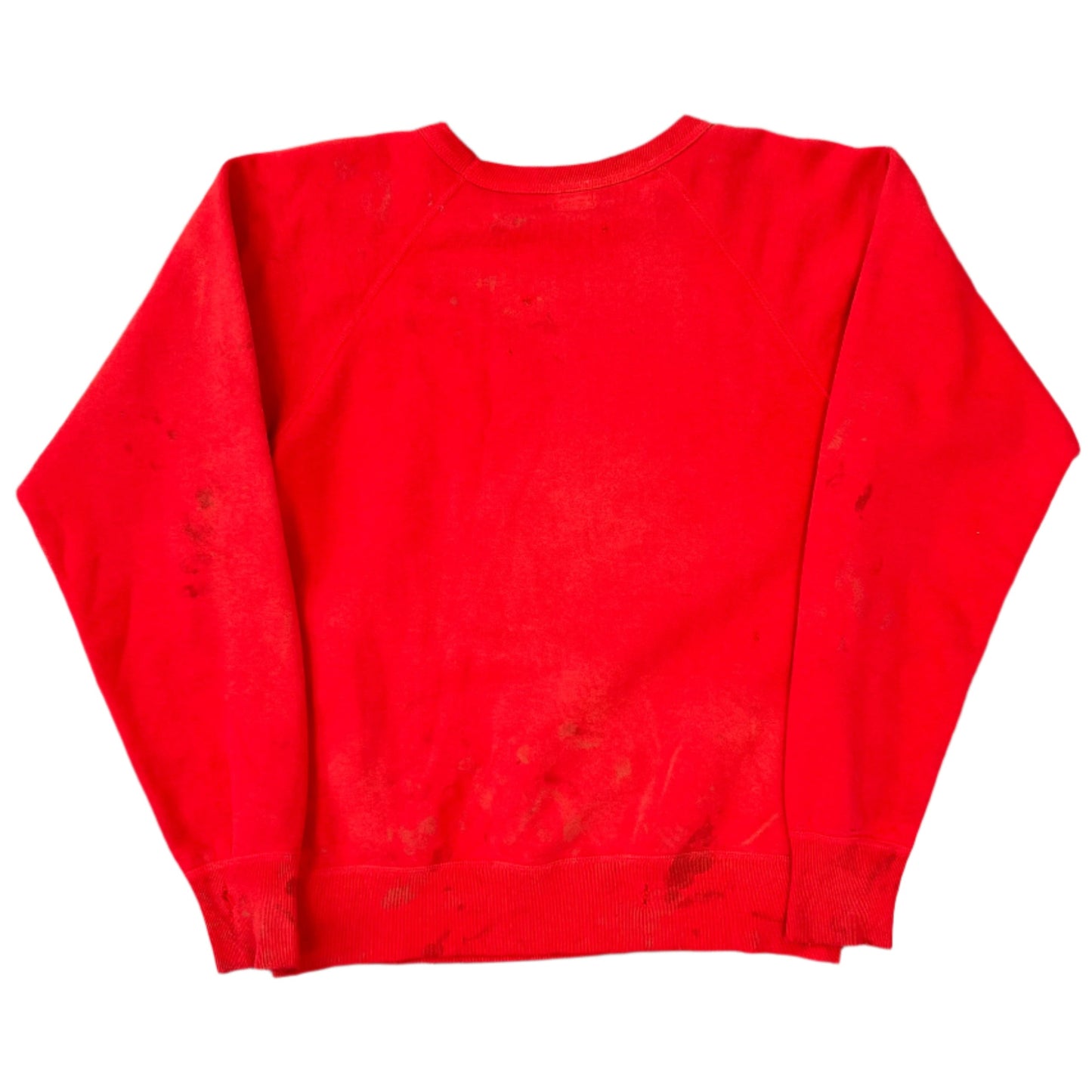 Saint Michael Godspeed Red Distressed Crewneck