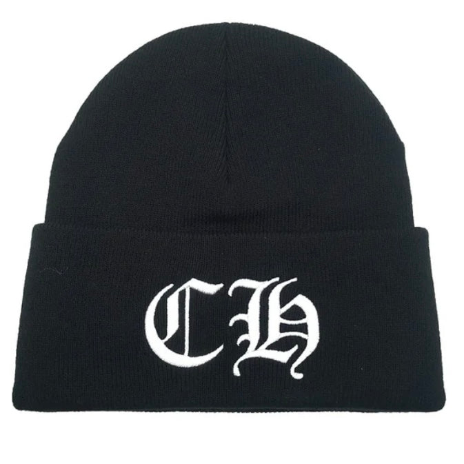 Chrome Hearts Embroidered Logo Black Beanie