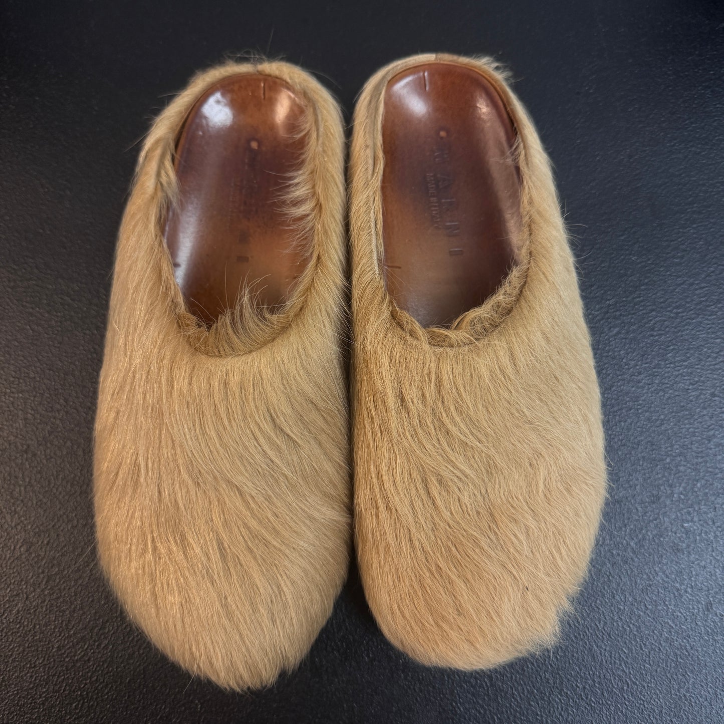 Marni Fussbet Sabot Mule Biege (USED NO BOX)
