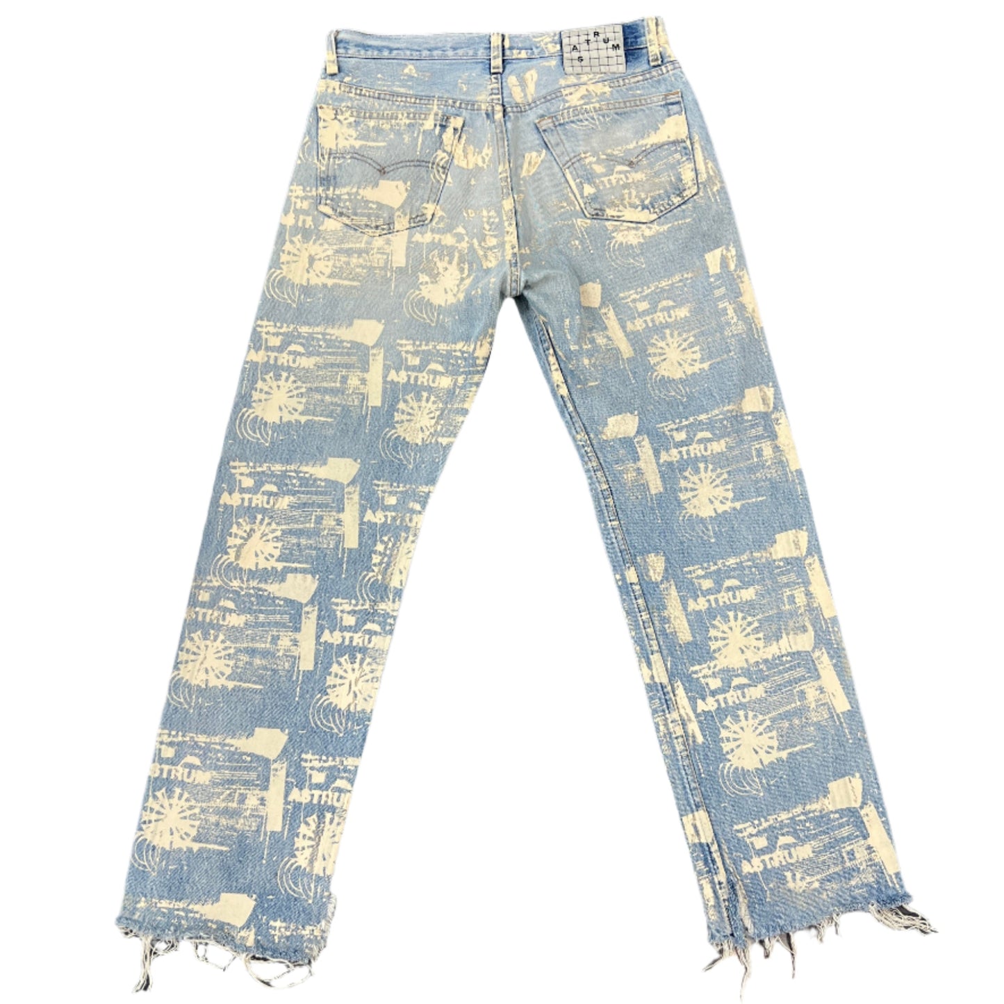 Astrum Printed All Over Light Wash Denim Jeans