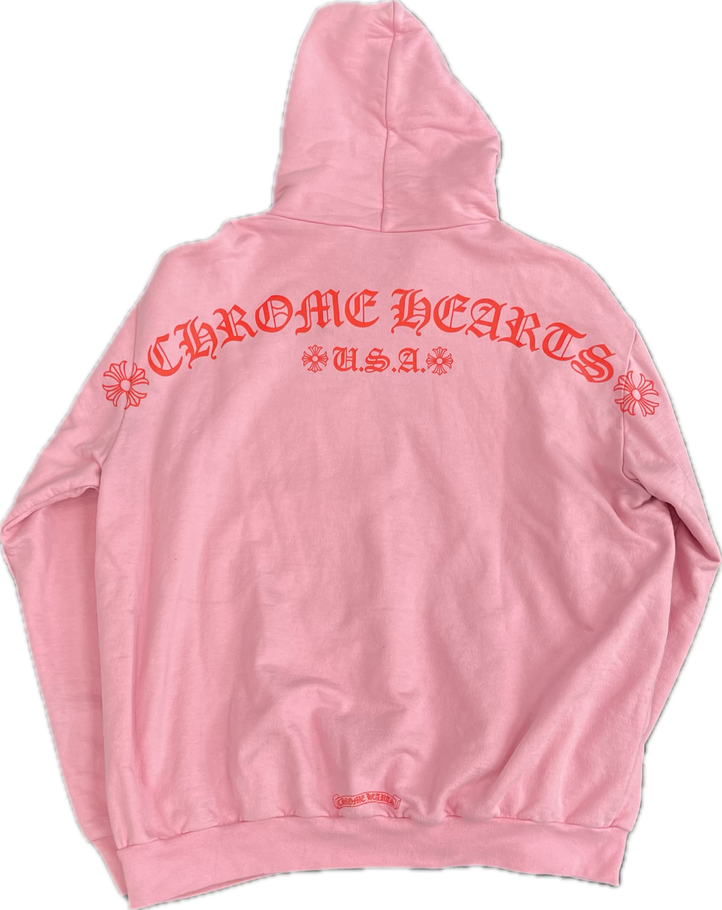 Chrome Hearts T Bar Script Hoodie Pink/Red