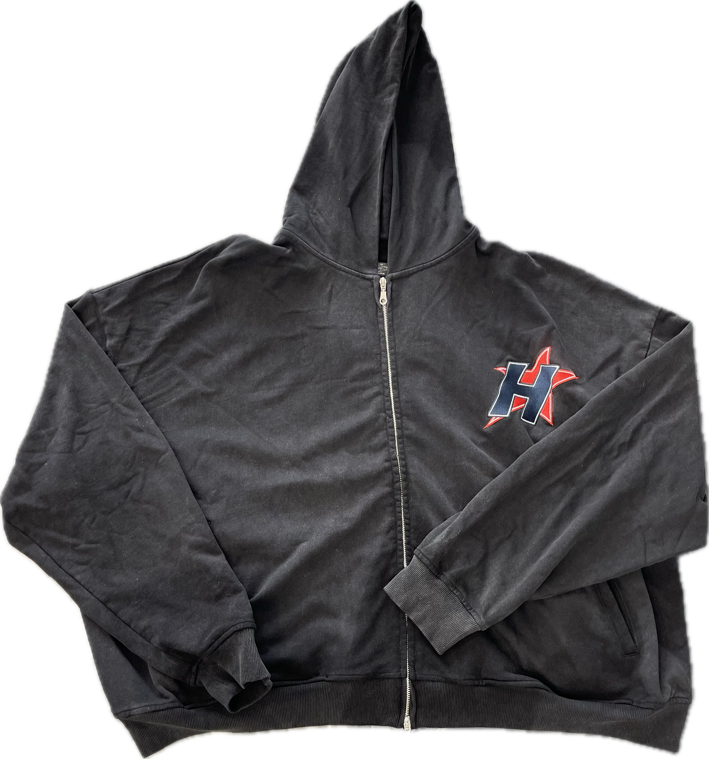 HMDD H Star Black Zip Up Hoodie
