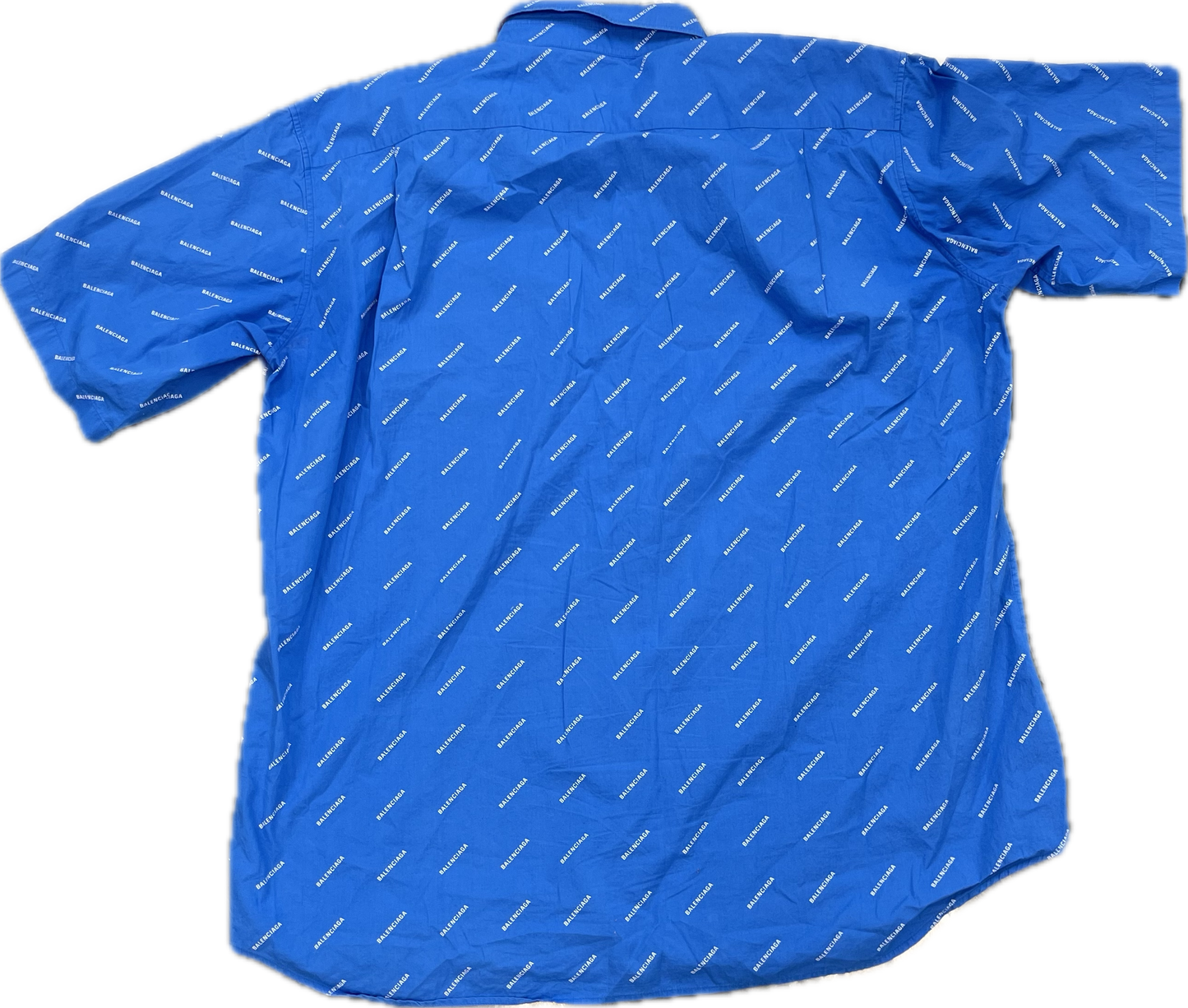 Balenciaga All-Over Button Up Blue