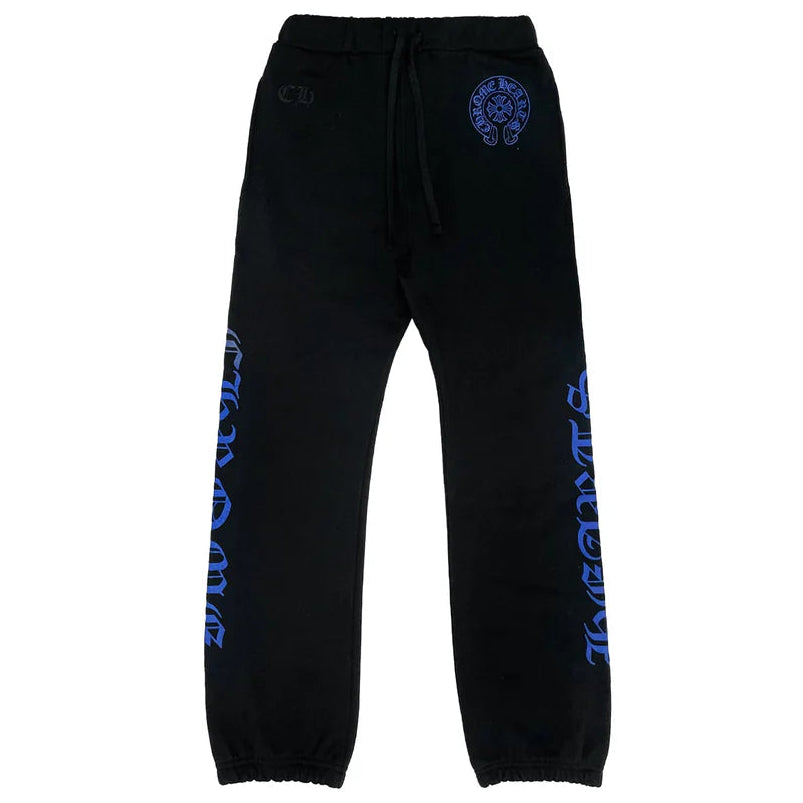 Chrome Hearts Blue Horseshoe Logo Sweatpants