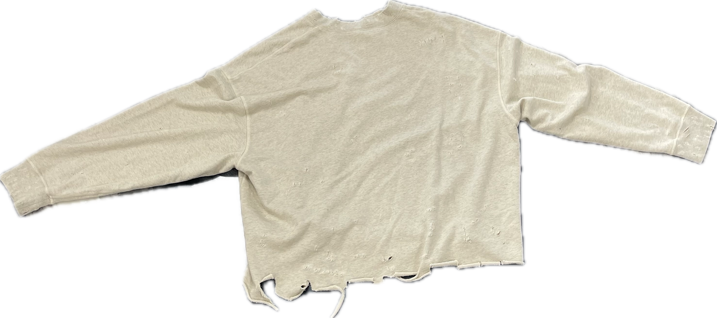 Palm Angels Distressed Teddy Crewneck