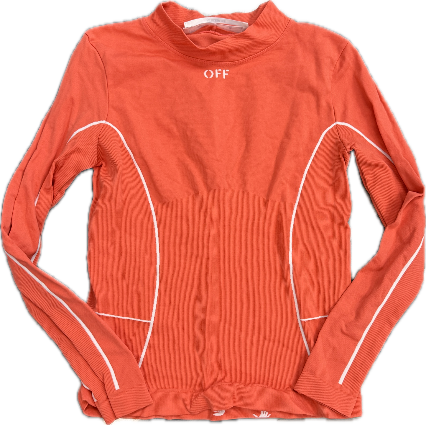 Off White Orange Women’s Athletic Top