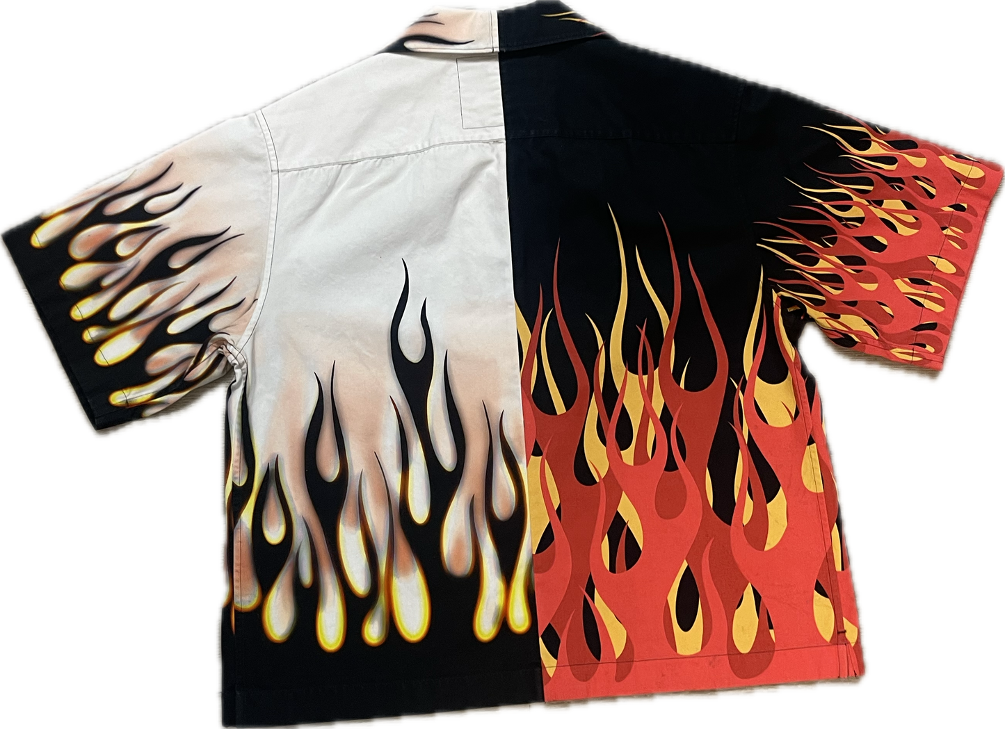 Prada Flame Double Match Button Up