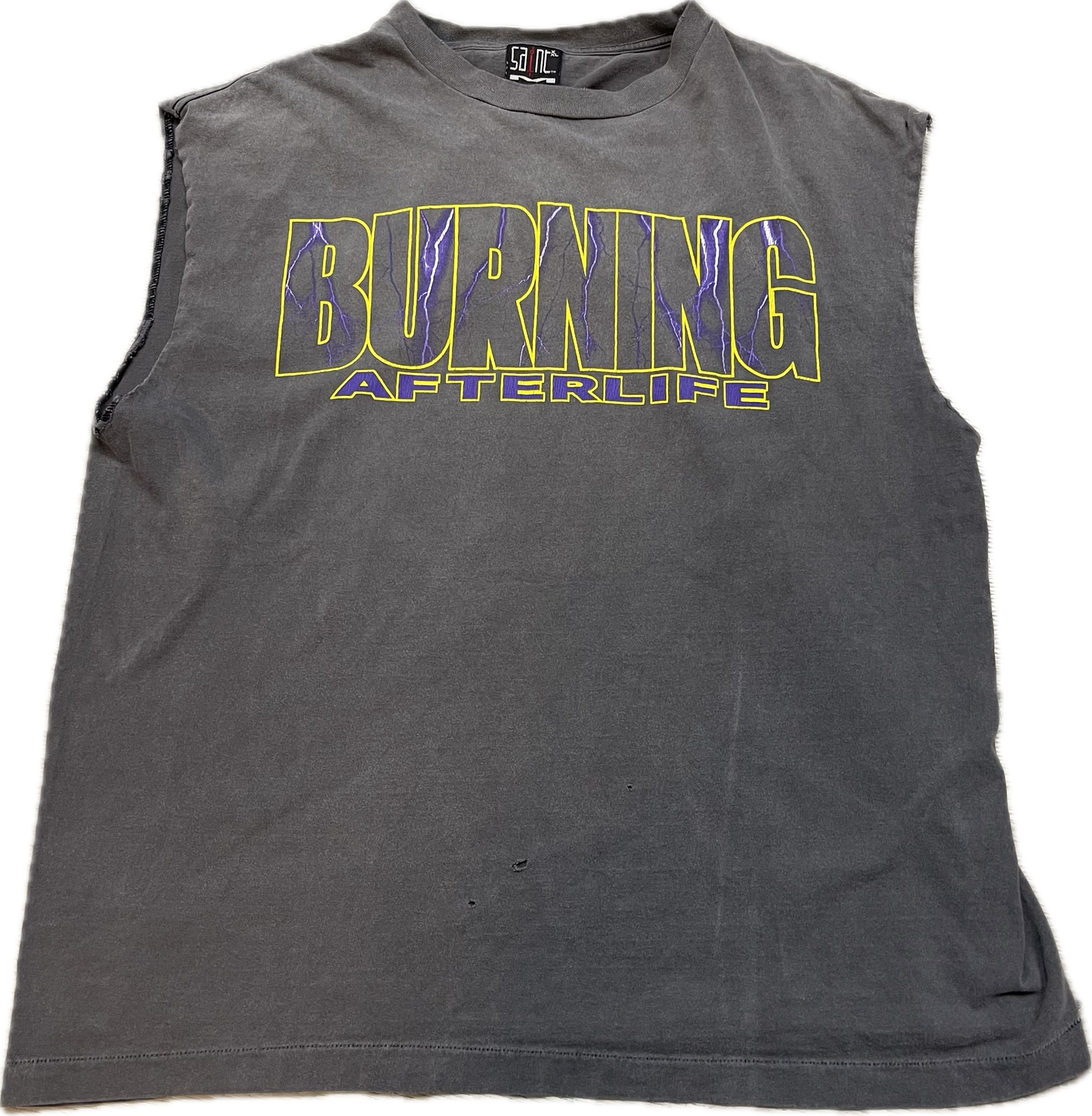 SAINT MXXXXXX Burning Cutoff Tank Top