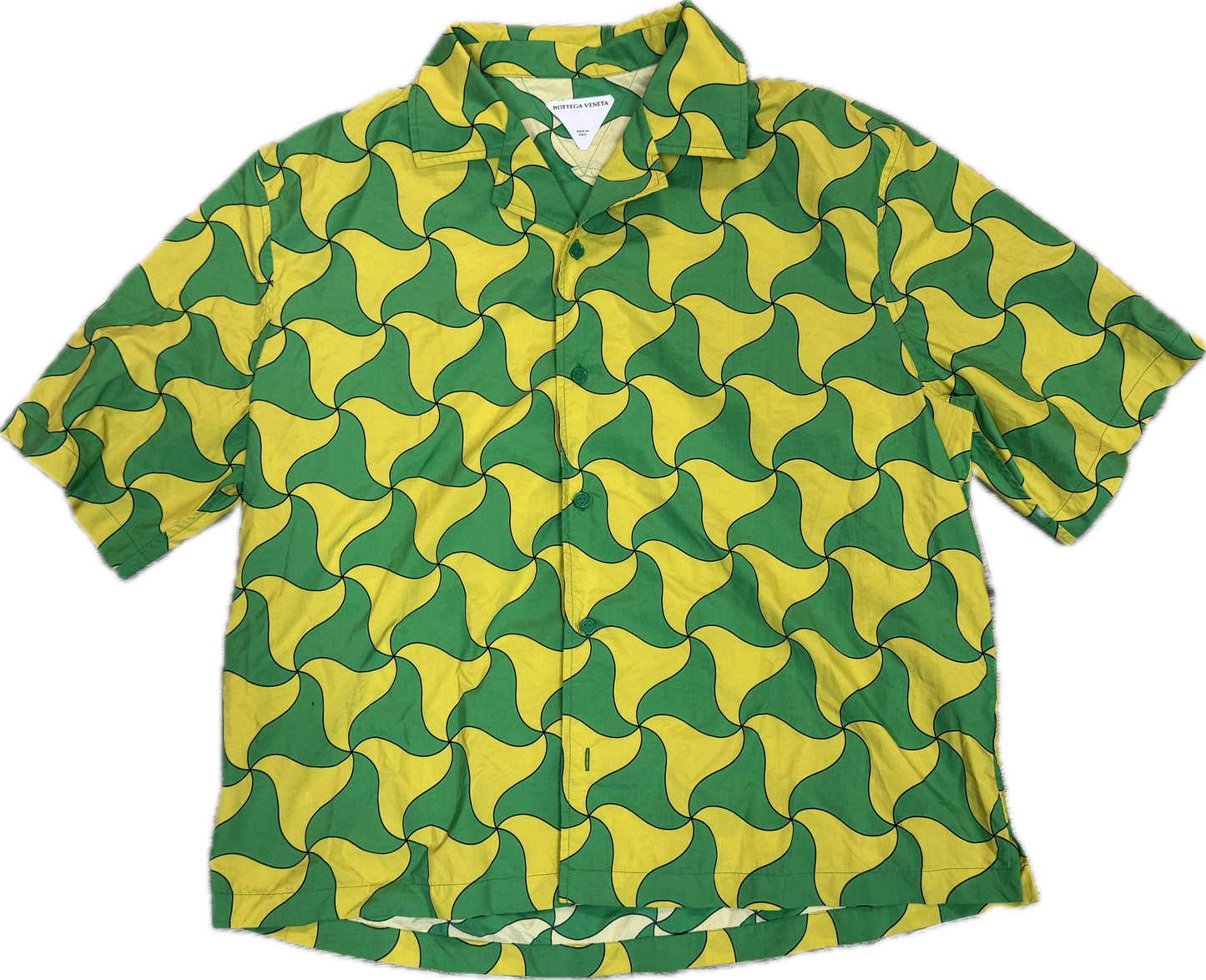 Bottega Venetta Green/Yellow Button Up
