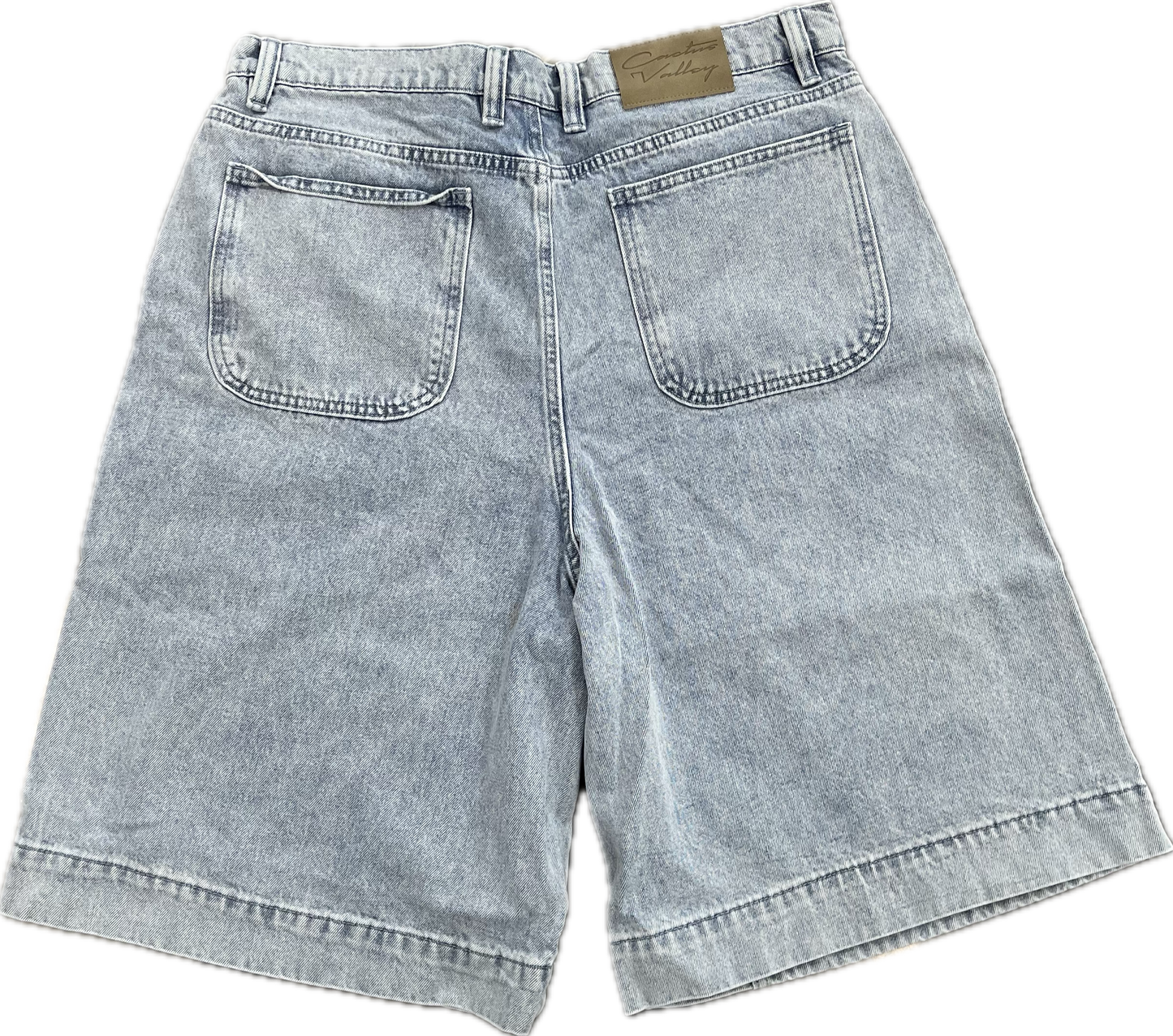 AZVA Roadside Denim Patch Shorts