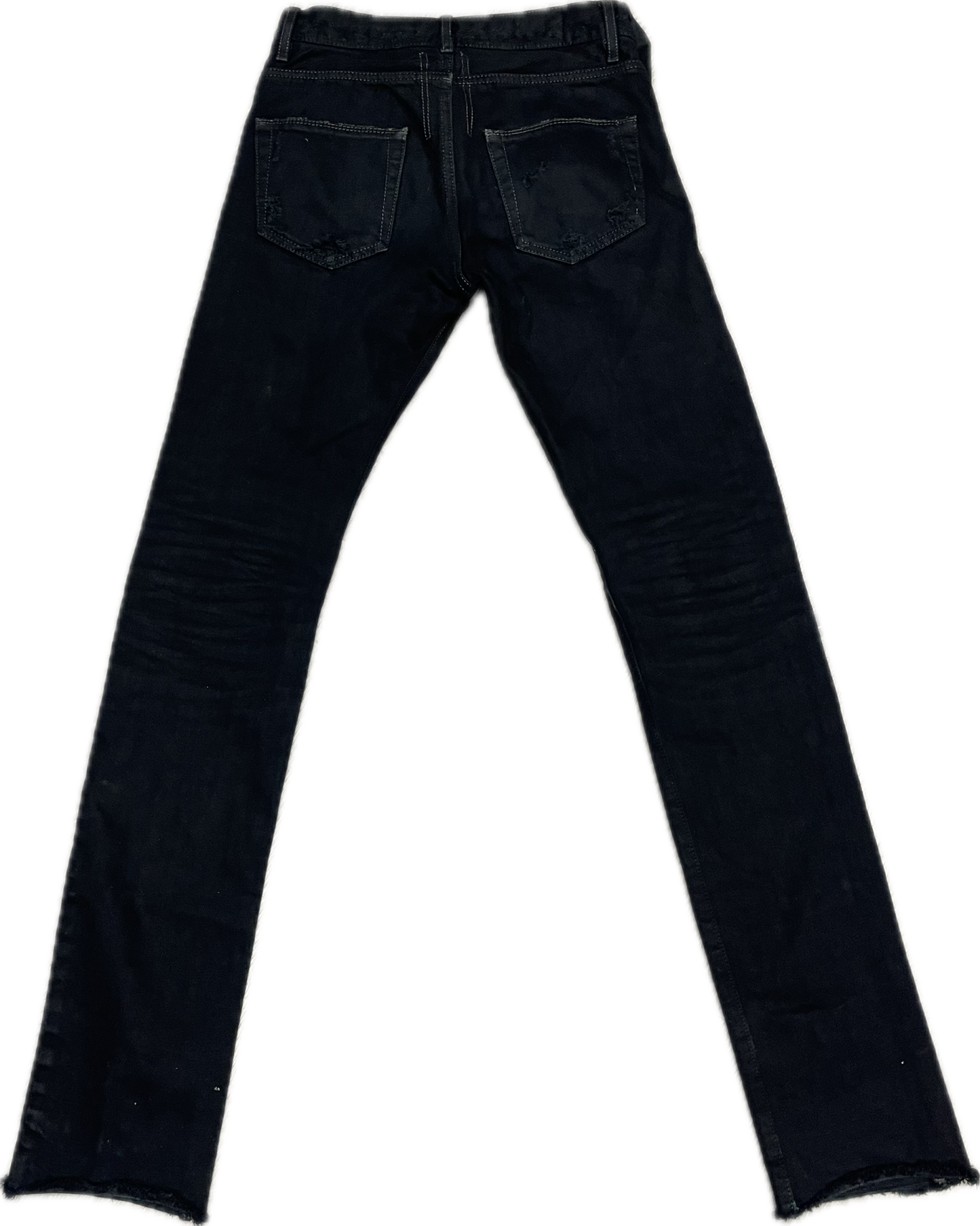 Rick Owens Black Waxed Denim