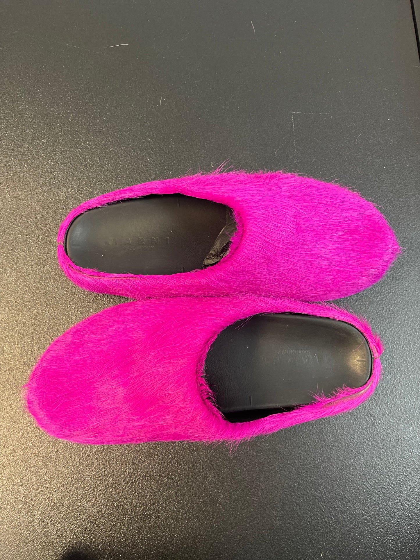 Marni Fur Mules Pink (USED)