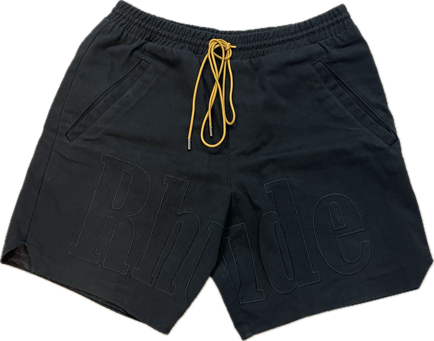 Rhude Embroidered Twill Logo Shorts 'Black'